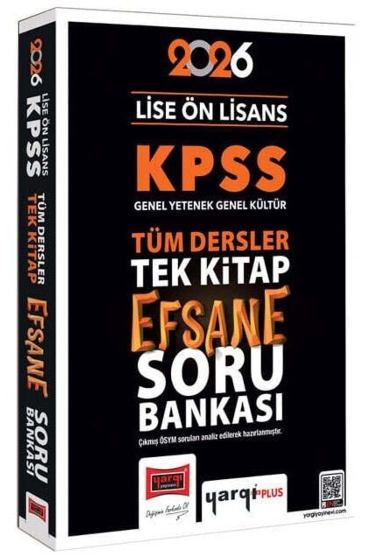 Yargı Yayınları Yargı 2026 KPSS Lise Ön Lisans Efsane Soru Bankası Tek Kitap Yargı Yayınları
