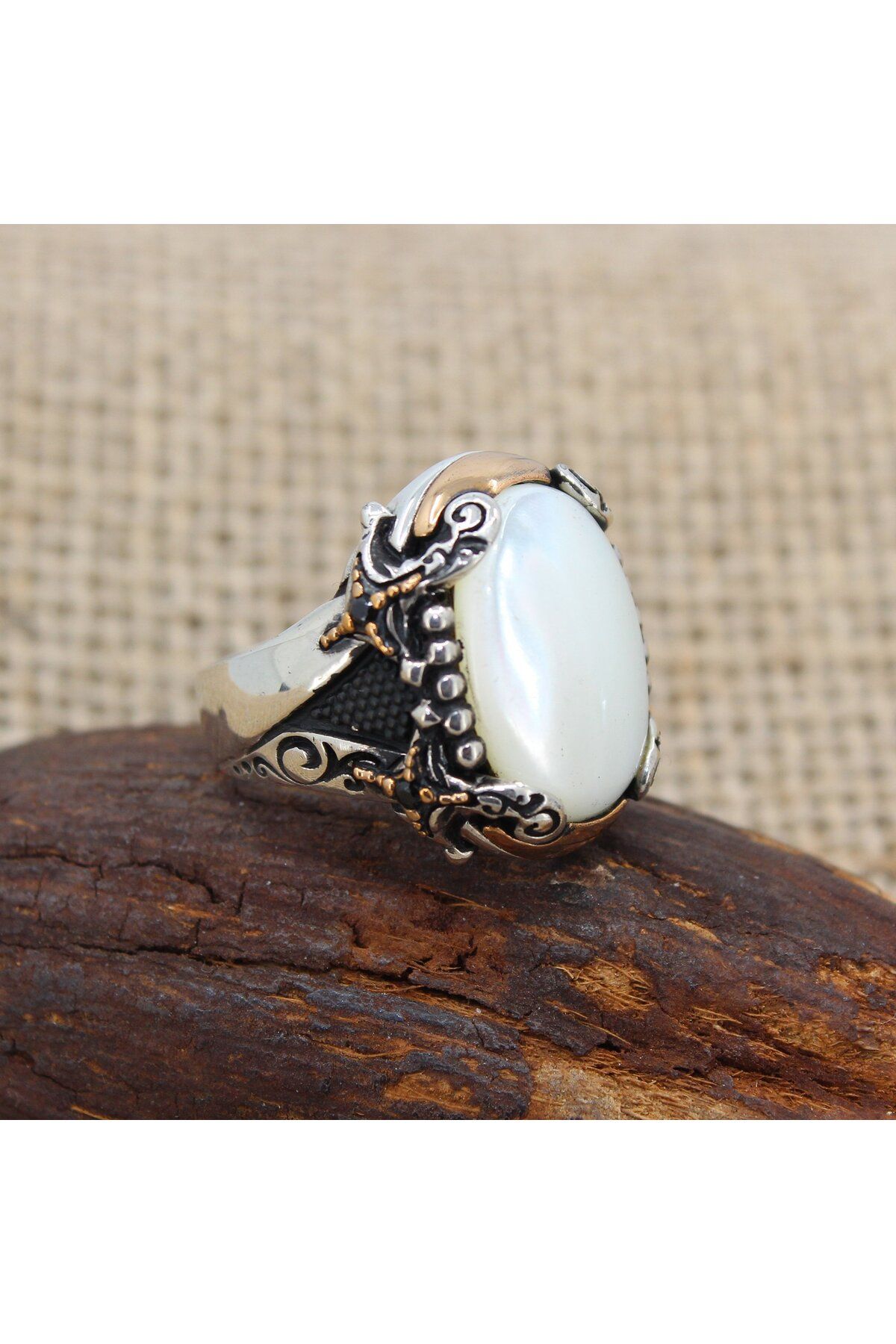 QubbeSilver Taşlı Kılıçlı Kasa 925 Ayar Gümüş Erkek Yüzüğü