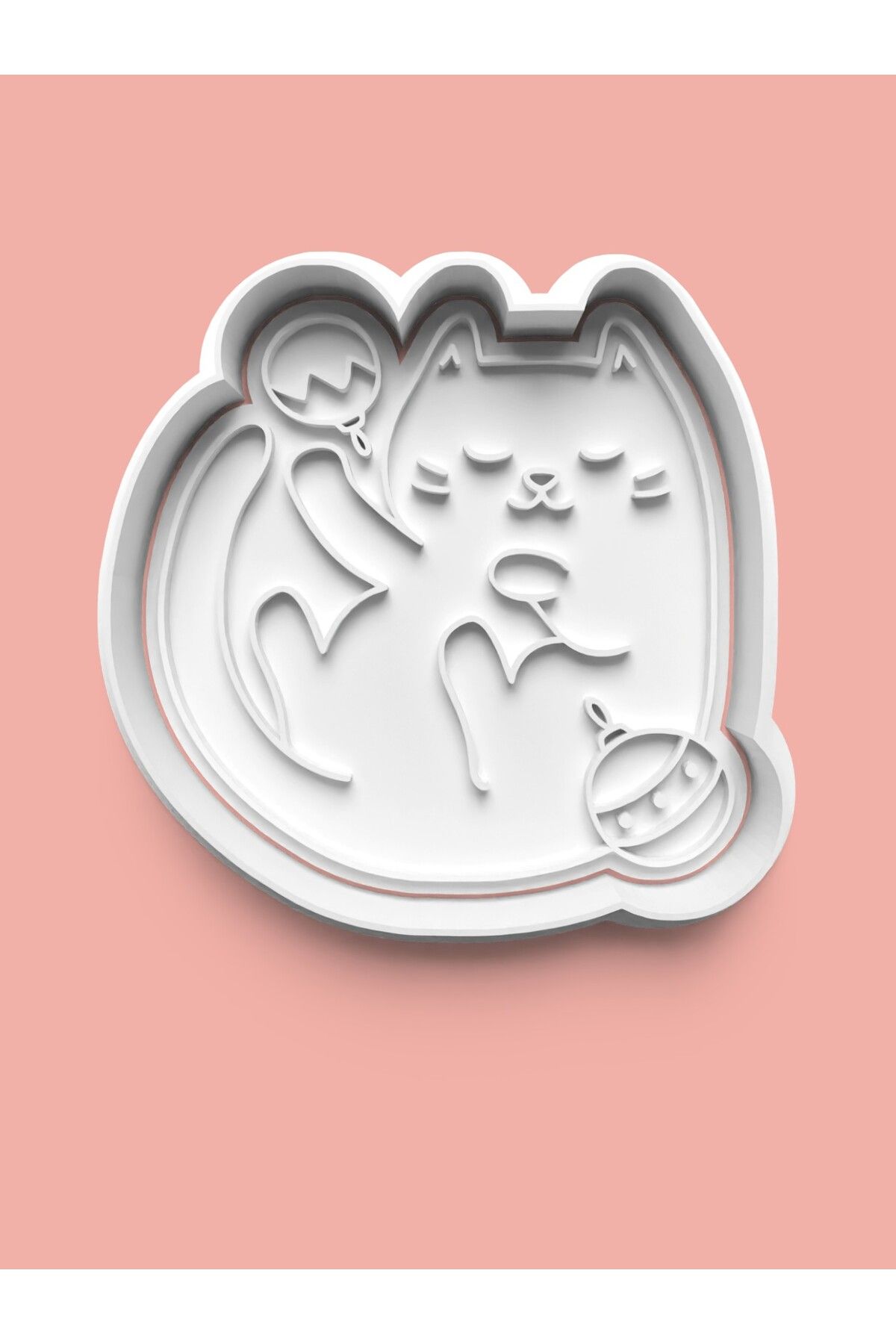 AKTASTORE Oyun Oynayan Kedi Kurabiye Kalıbı Ve Şeker Hamuru Kalıbı
