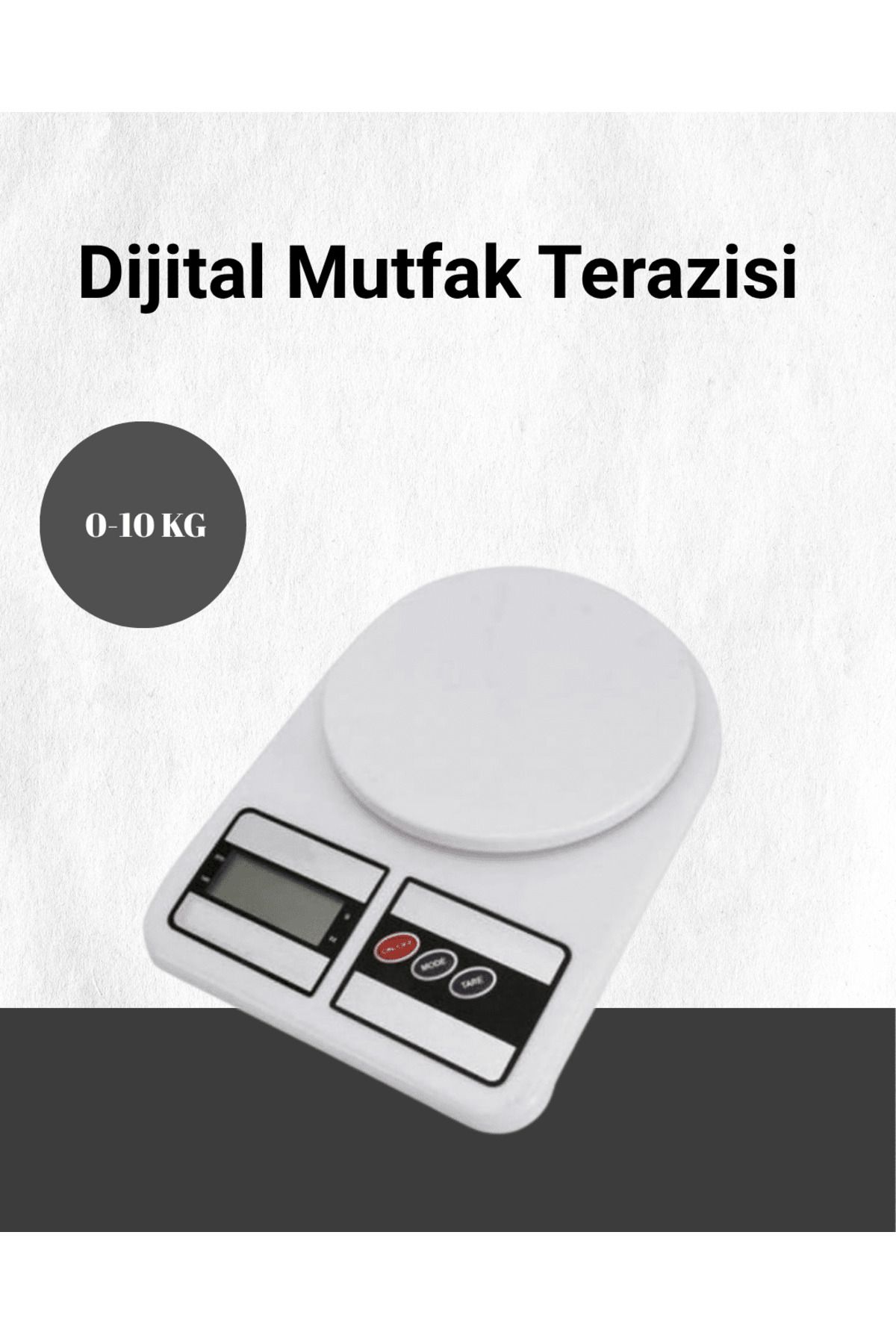 esey ticaret Hassas Ölçüm İçin Dijital Mutfak Tartısı - 10 Kg Kapasiteli