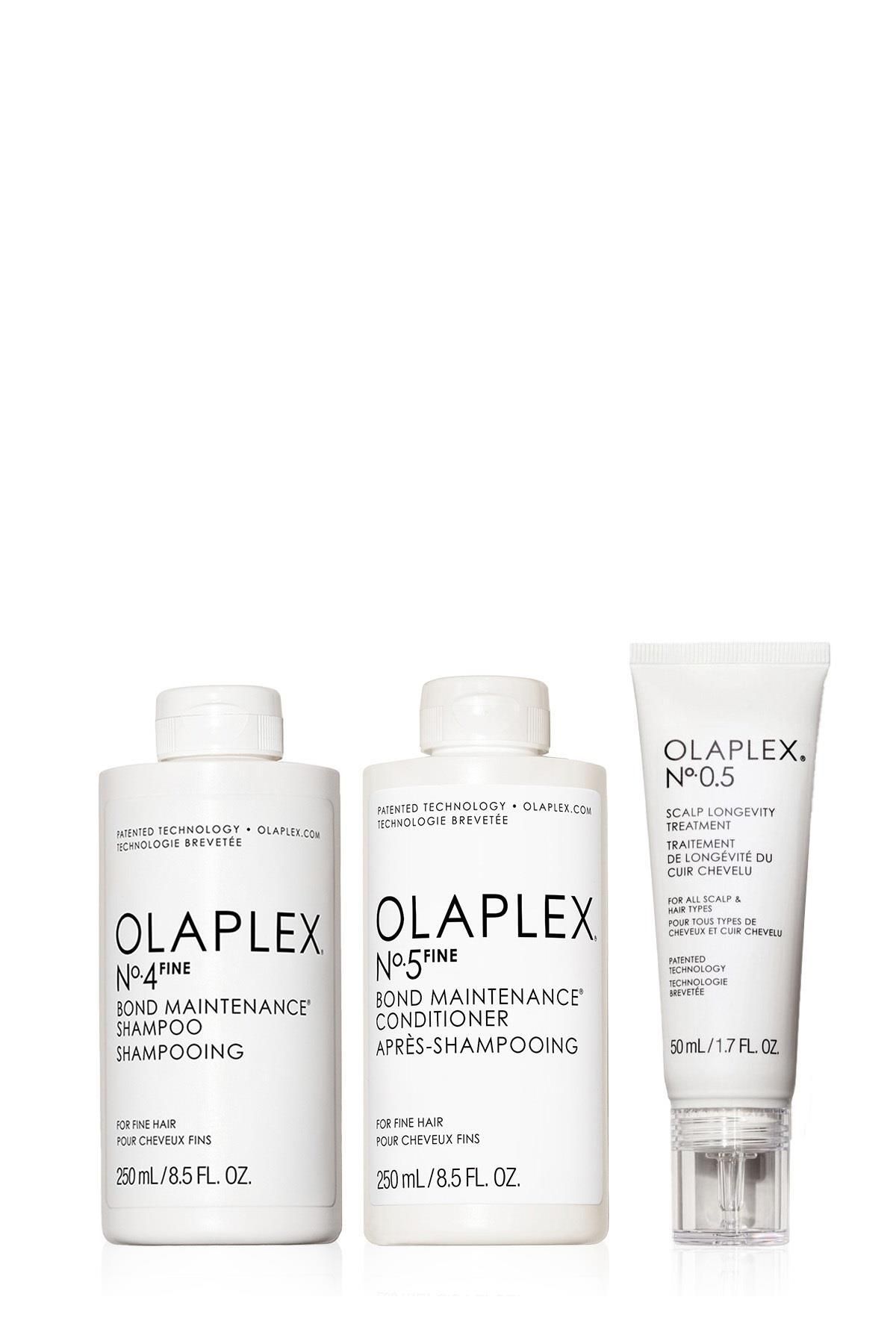 Olaplex Scalp Therapy For Fine Hair Trio Set - İnce Telli Saçlar İçin Şampuan, Saç Kremi & Yaşlanma Karşıtı