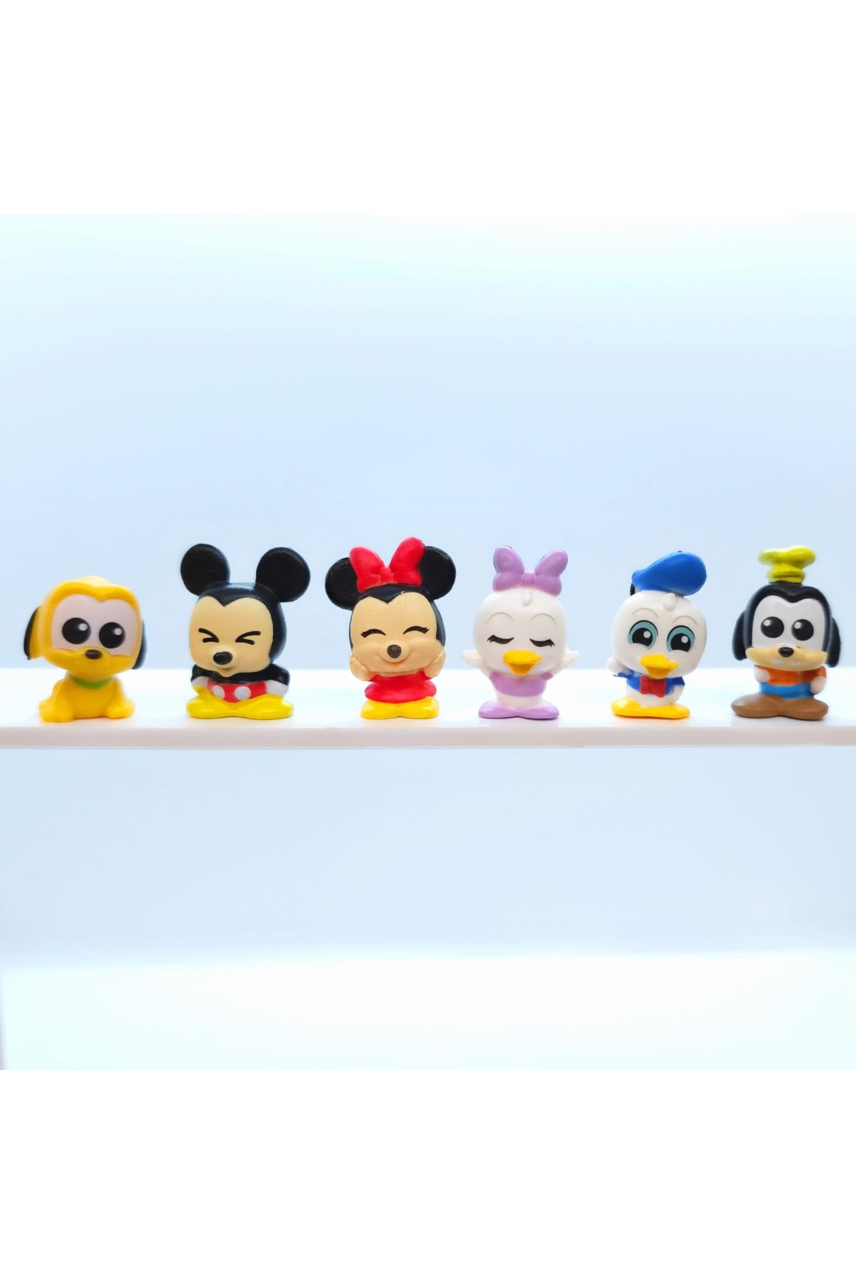 DEK Mickey Minnie Donald Daisy Goofy Pluto Mini Figür Seti - 6'lı 2.5-3cm Oyuncak Koleksiyonu