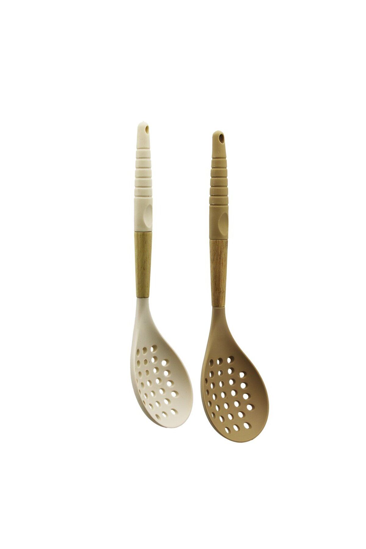 İklimStore SİLİKON KEVGİR AHŞAP BAMBU SAP - SİLİKON KILIFLI 32CM (5131)