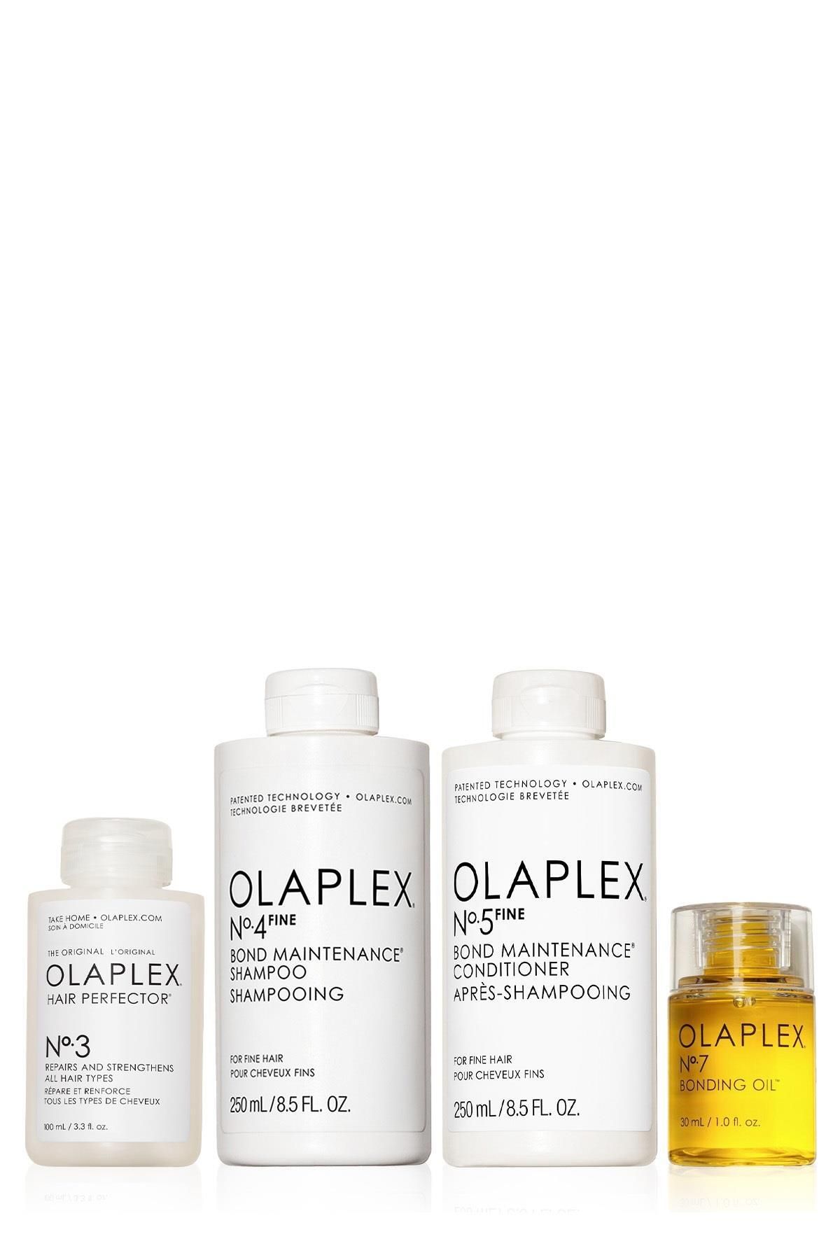 Olaplex Fine Hair Boosting Set - İnce Telli Saçlar İçin Saç Kusursuzlaştırıcı & Şampuan, Saç Kremi ve Saç Ba