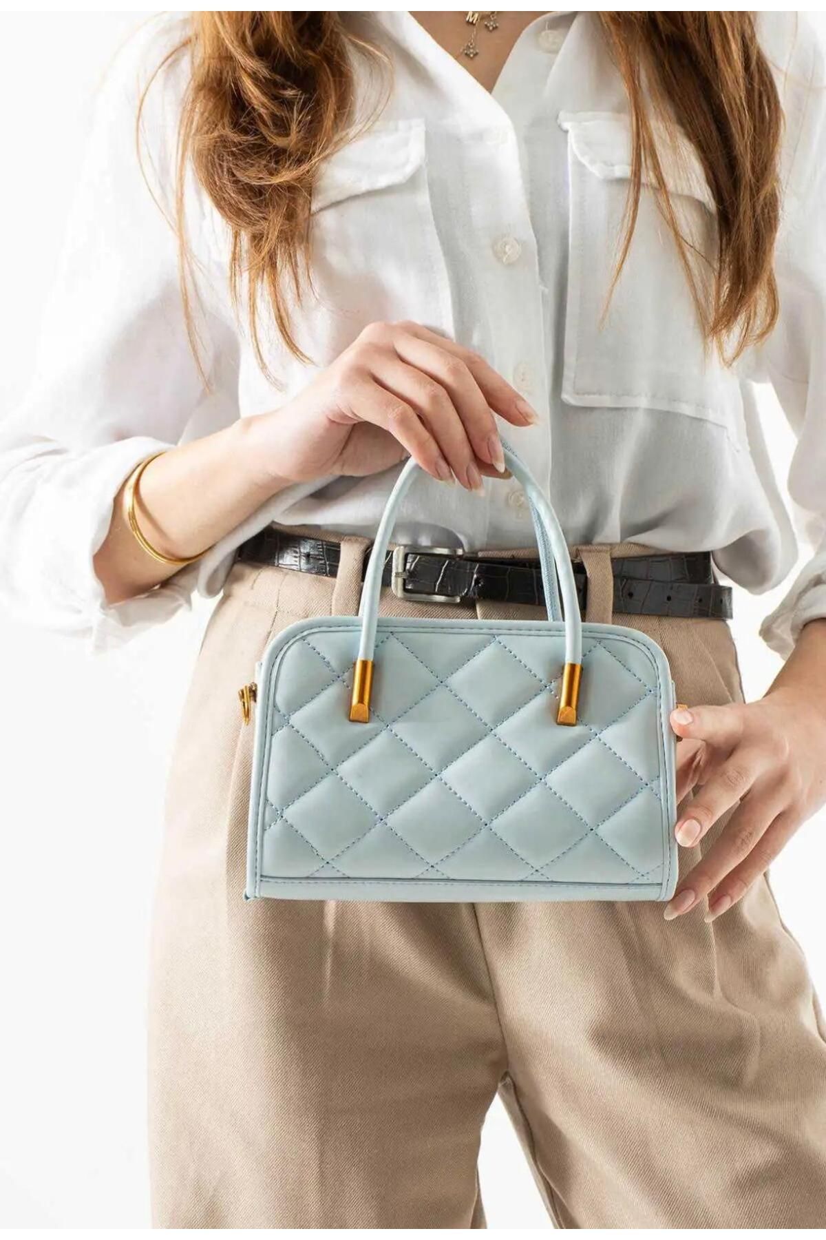 LİSBOND ELEGANCE Lisbond Elegance Mathilda Model Bebe Mavisi Kadın El Ve Omuz Çantası
