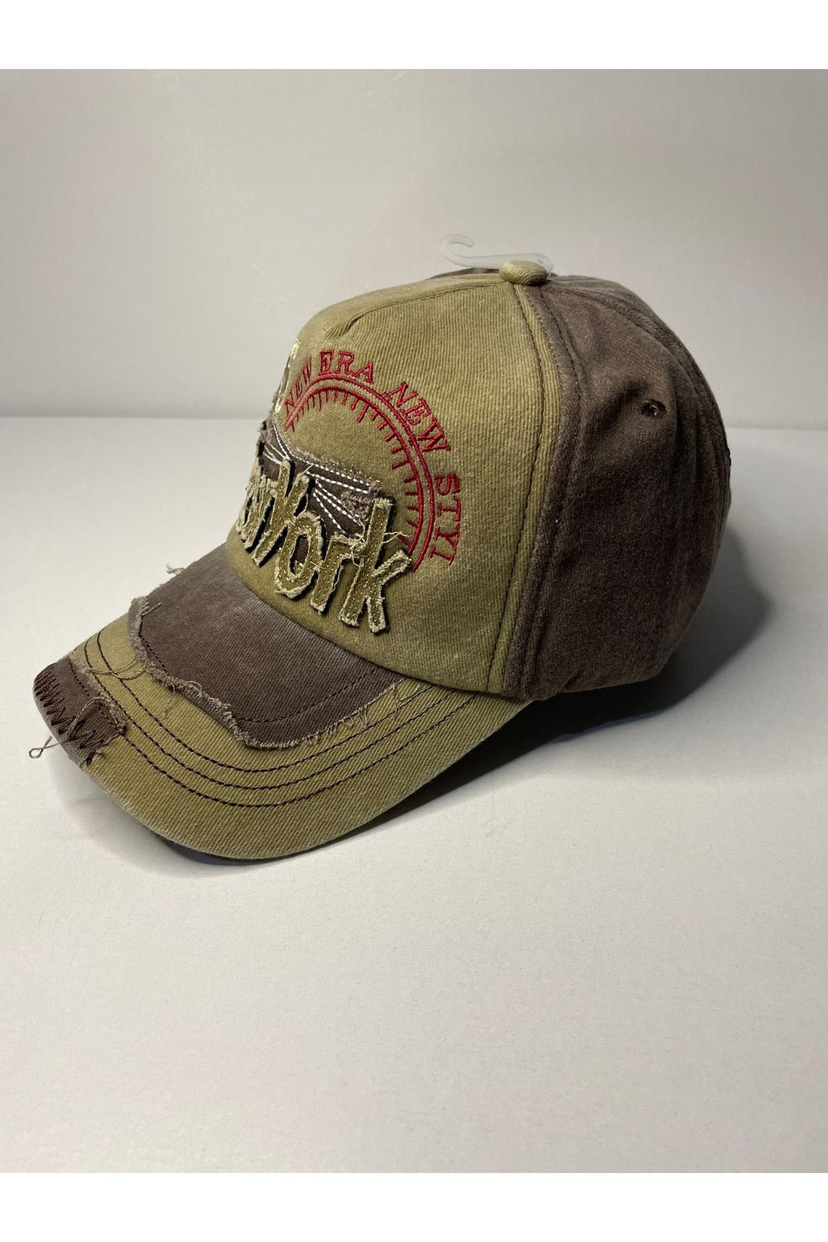 MODA Newyork Nakışlı Vintage Eskitme Şapka