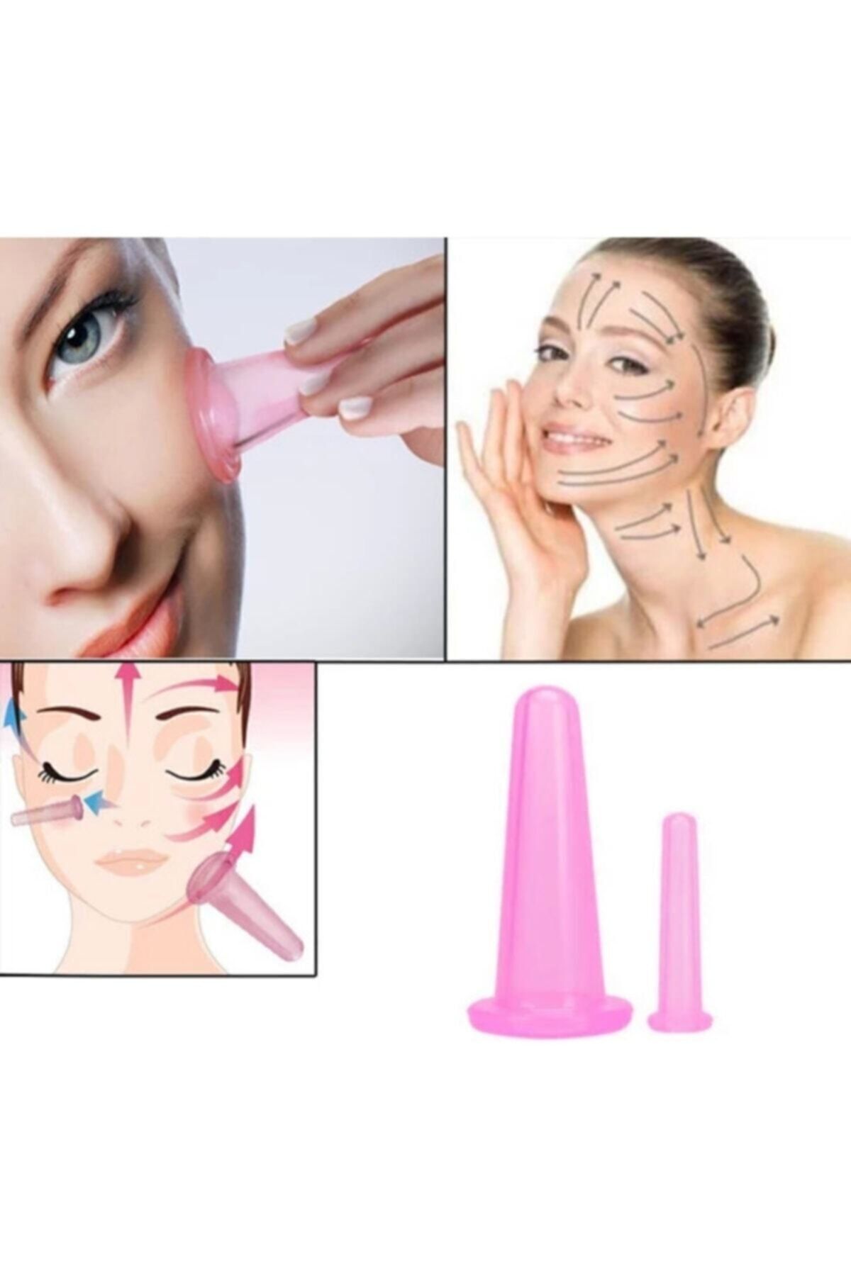 AboutThePerfect Yumuşak Silikon Yüz Masaj Kupası, 5 Boy, Rahat ve Etkili Bakım Aracı