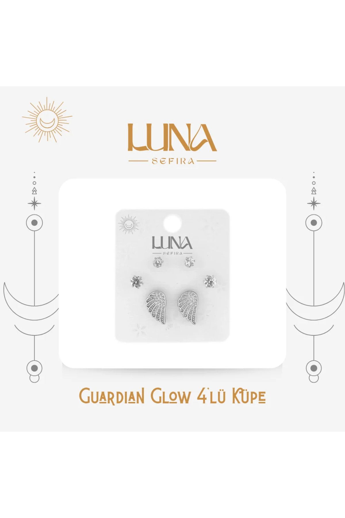 Luna Sefira Guardian Glow 4’lü Küpe