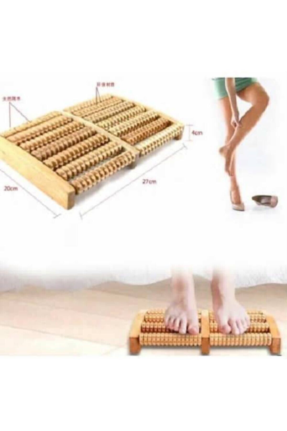 AboutThePerfect Ahşap 8'li Ayak Masaj Aleti, Rahatlatıcı ve Doğal Masaj Deneyimi