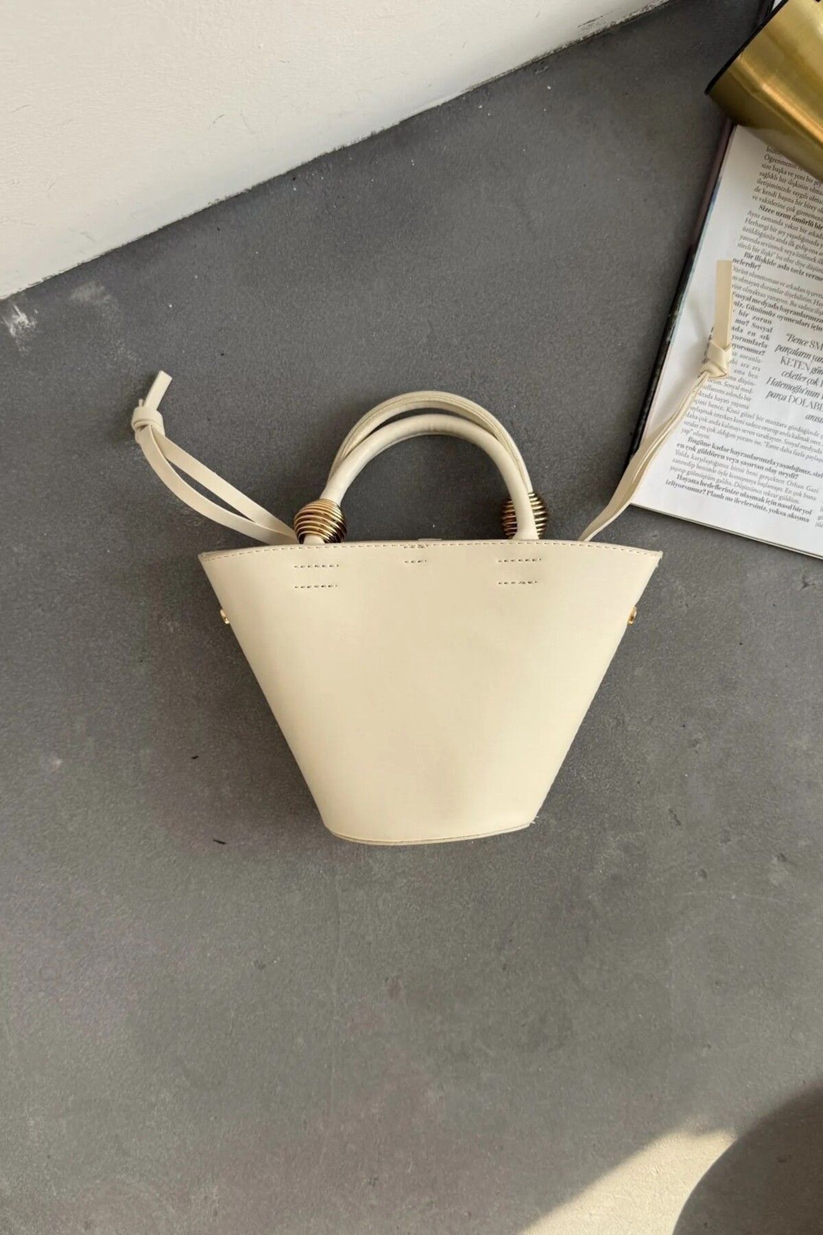 Dorcha Metalik Detaylı Keseli Mini Çanta
