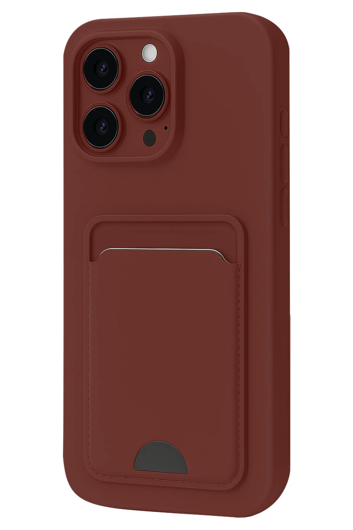 NewFace iPhone 16 Pro Max Kılıf Kelvin Kartvizitli Silikon - Bordo MXMPA