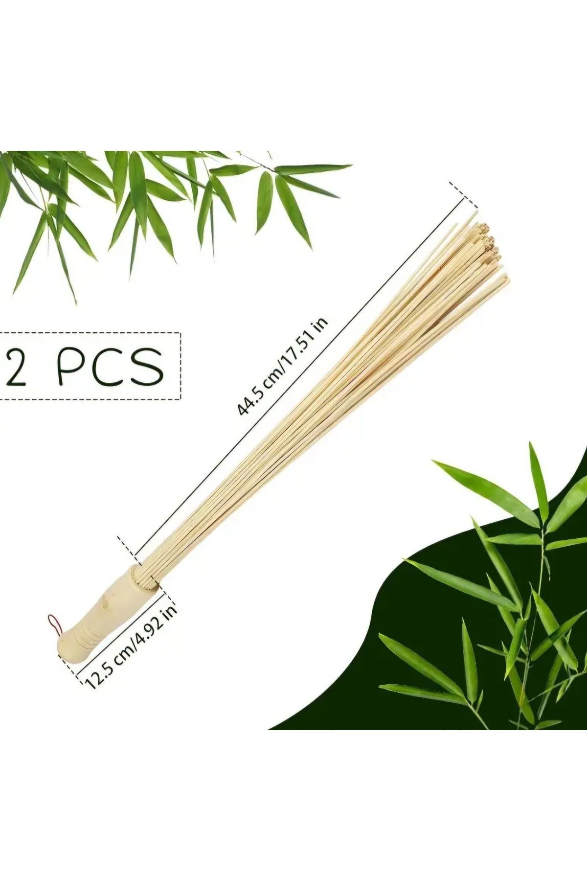 AboutThePerfect Doğal Bambu Masaj Çubuğu 2'li Set, Rahatlatıcı ve Kas Stimülatörü, Vücut Masajı