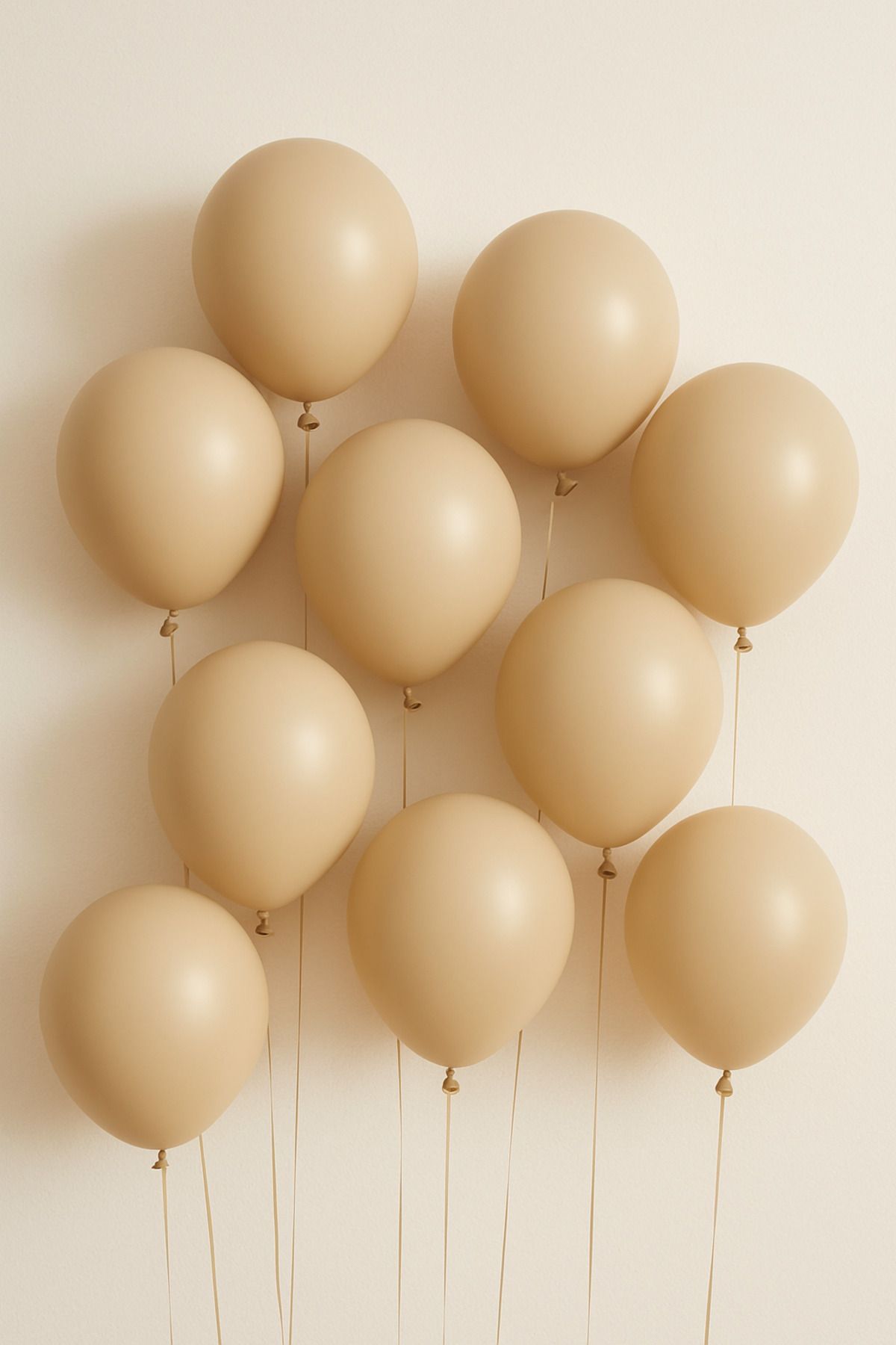 UVERTE 10 Adet Deniz Kumu Rengi Balon - 12 İnç 30 cm- Parti ve Süsleme Balonu