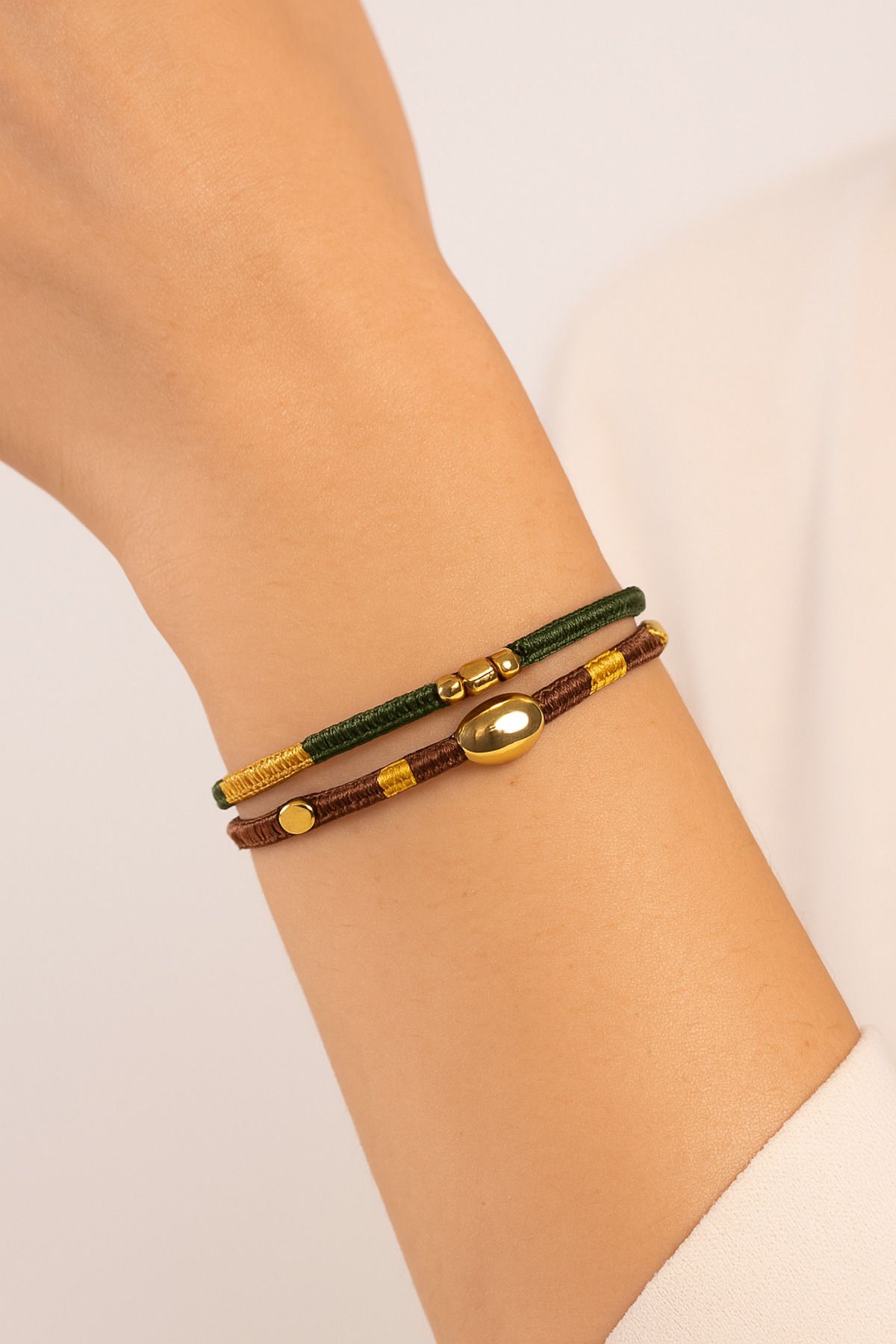 She Sells Altın Kaplama Toplar İkili Unisex Bileklik Seti