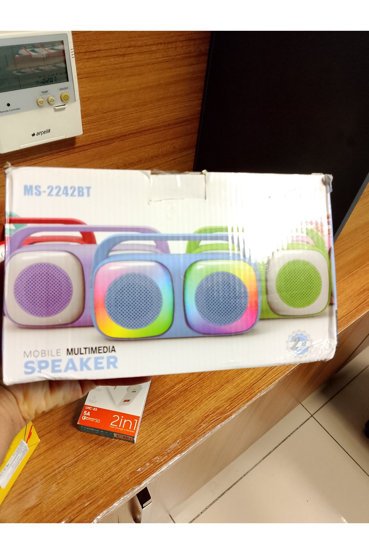 Aydoganticaret44 Ms2242bt Bluetooth Hoparlör Taşınabilir Ses Bomba Led Işıklı Extra Bass Speaker Sd Kart-usb