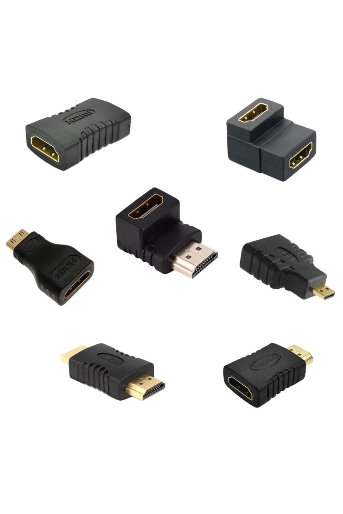 Leonpro Hdmı dönüştürücü çevirici dişi erkek 7'li set hdmi 7'li çevirici set
