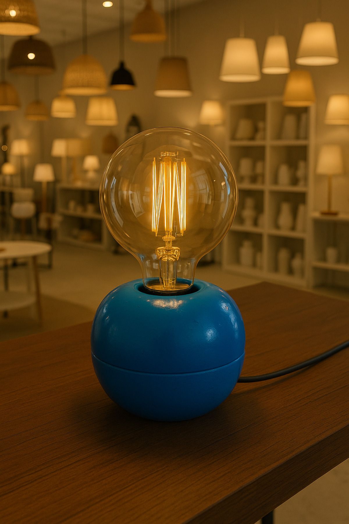 Weranka Modern Edison Ampullü Masa Lambası – Retro Tasarım