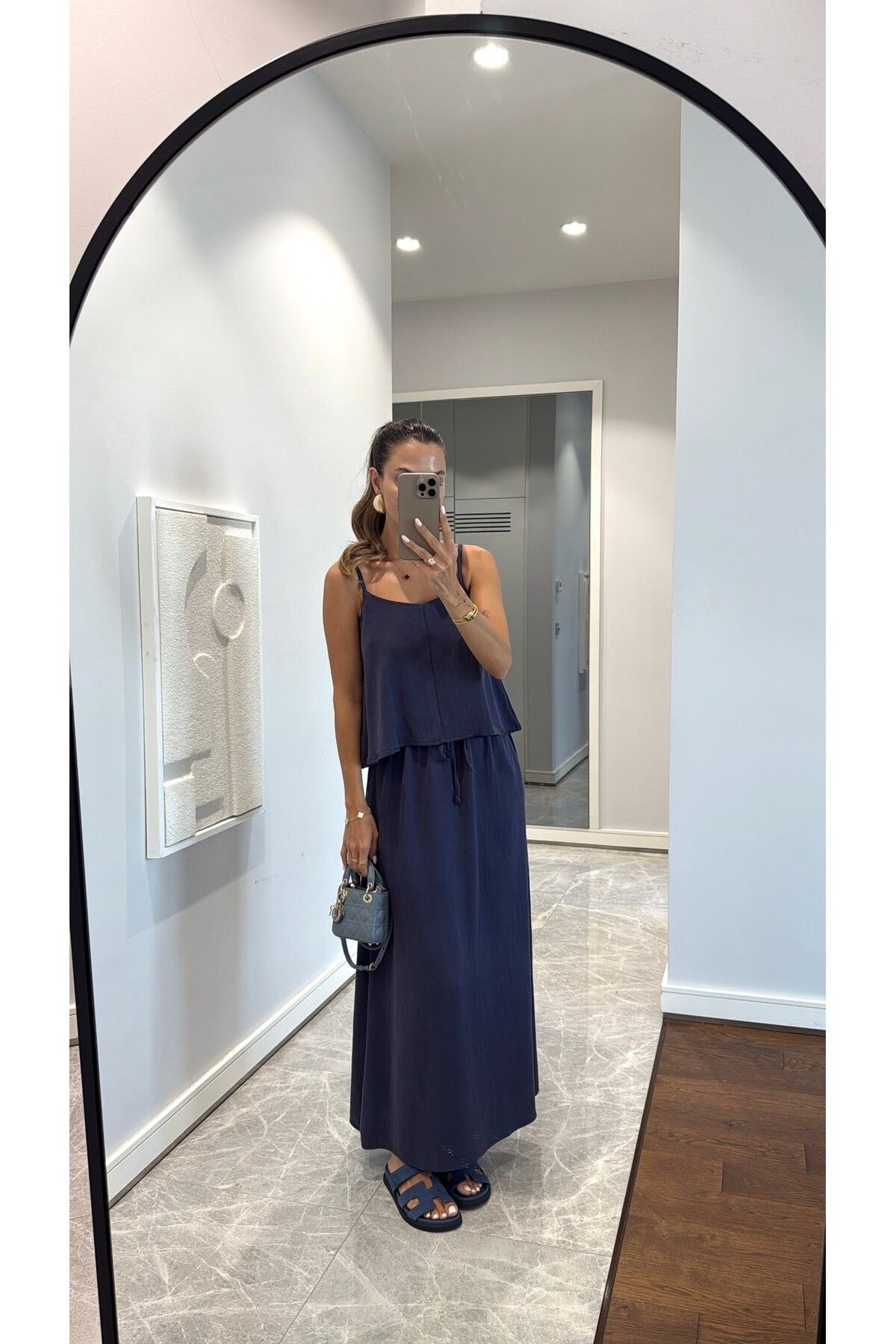 sinemkivanc co ASKILI MİDİ ETEK BLUZ TAKIM