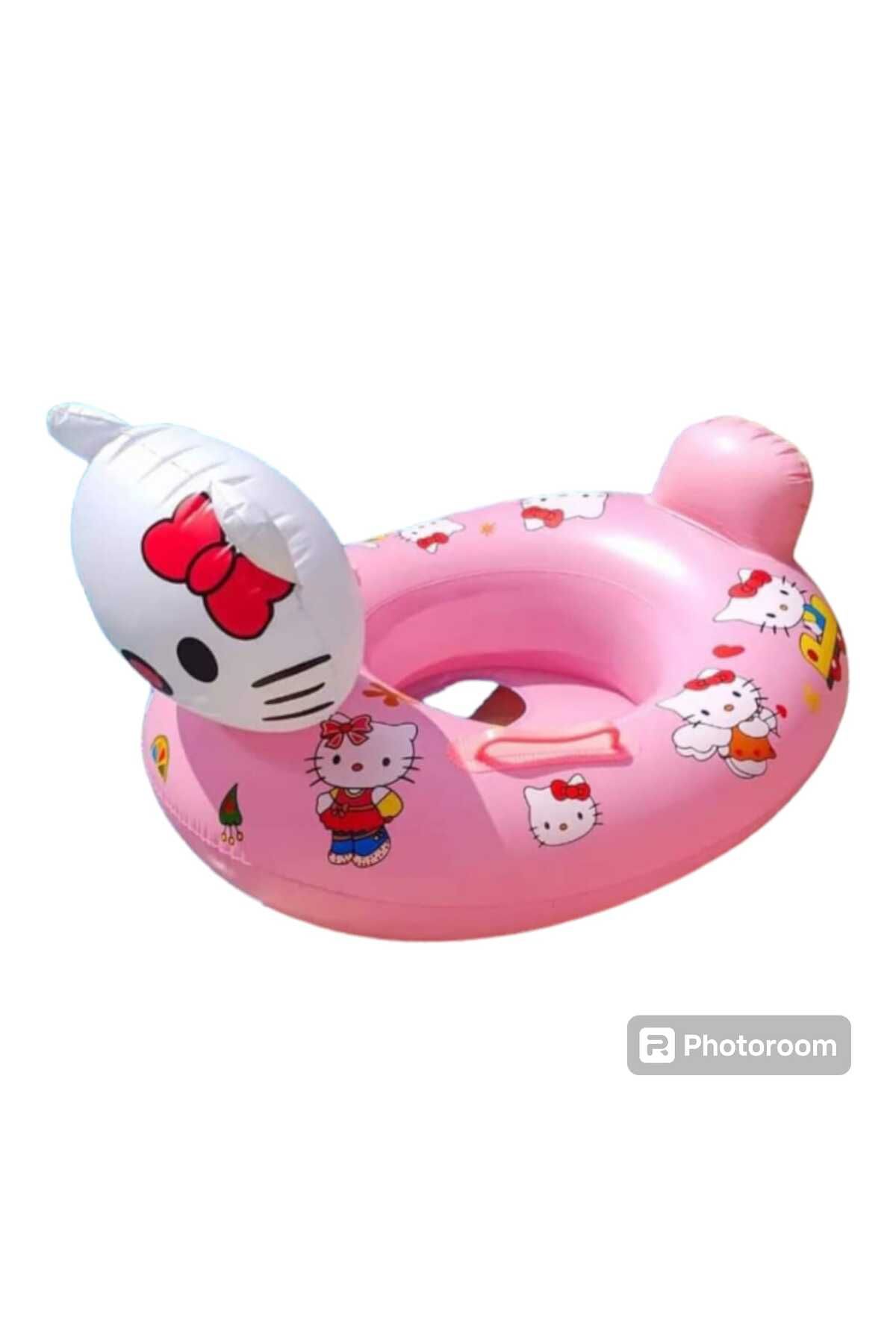 Şems Pazarlama Baby Boat ŞişmeDeniz Simidi - Bebek Can Simidi 0-3 yaş Hello Kity Plaj Malzemesi
