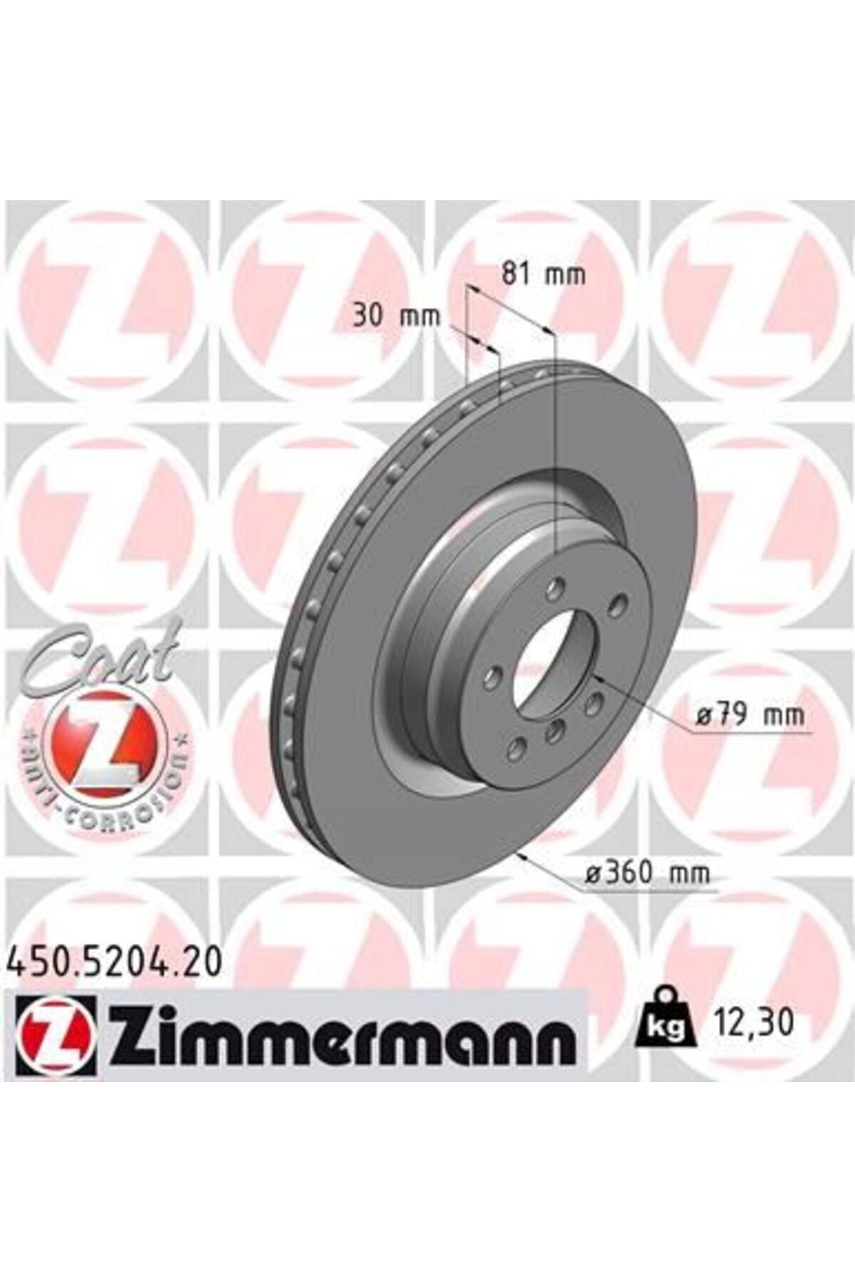 Zimmermann FREN DISKI ON RANGE ROVER 3 VOGUE L322 05 12