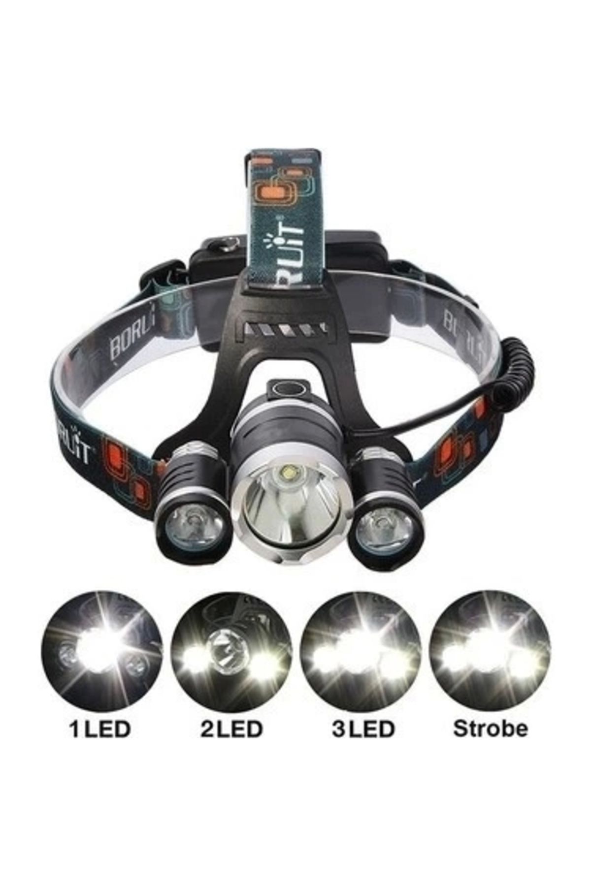 shopwave T6 Kafa Fenei 5000 Lumens 3xcee Xm-t6+25 Lamba Led Kamp Lambası