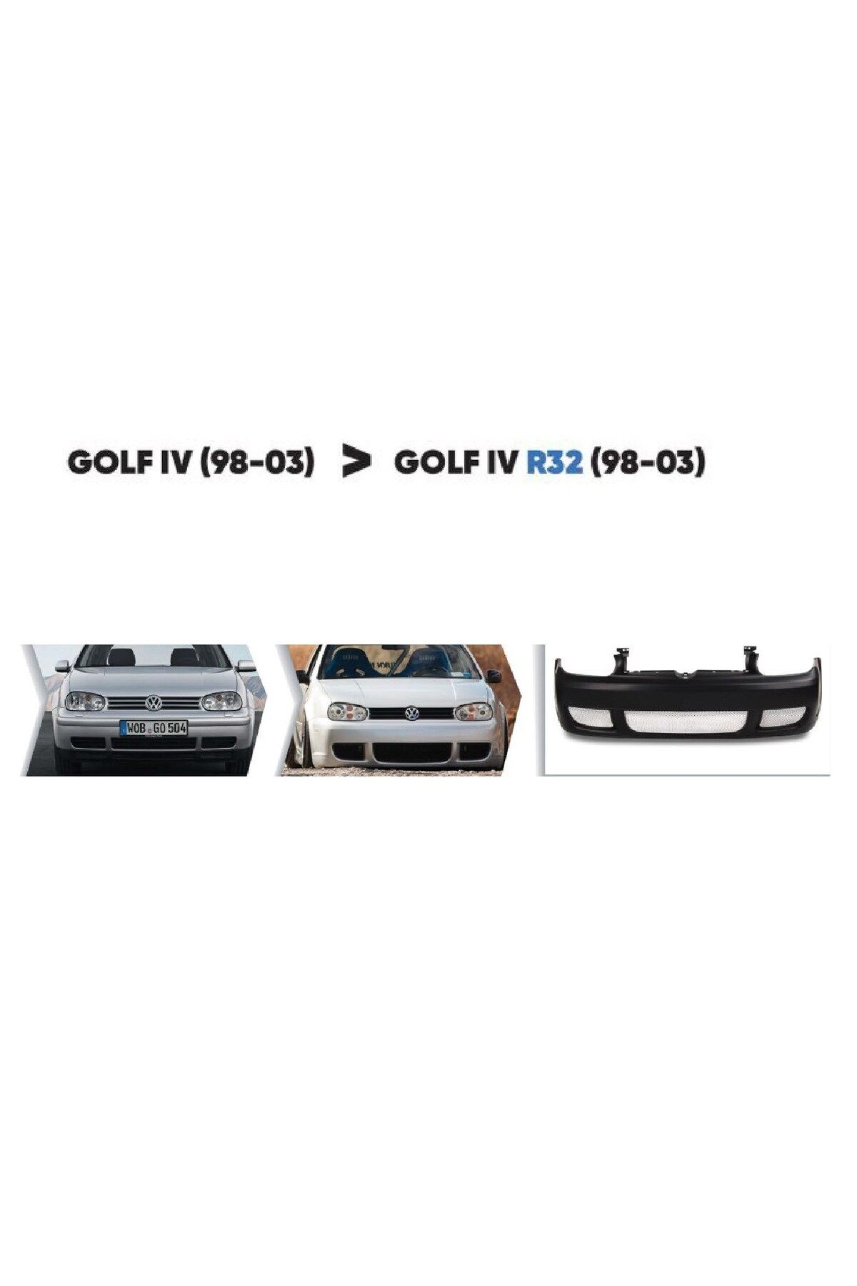 NS Nilser Auto Parts Vw Golf 4 Ön Tampon Set R32 1998-2003