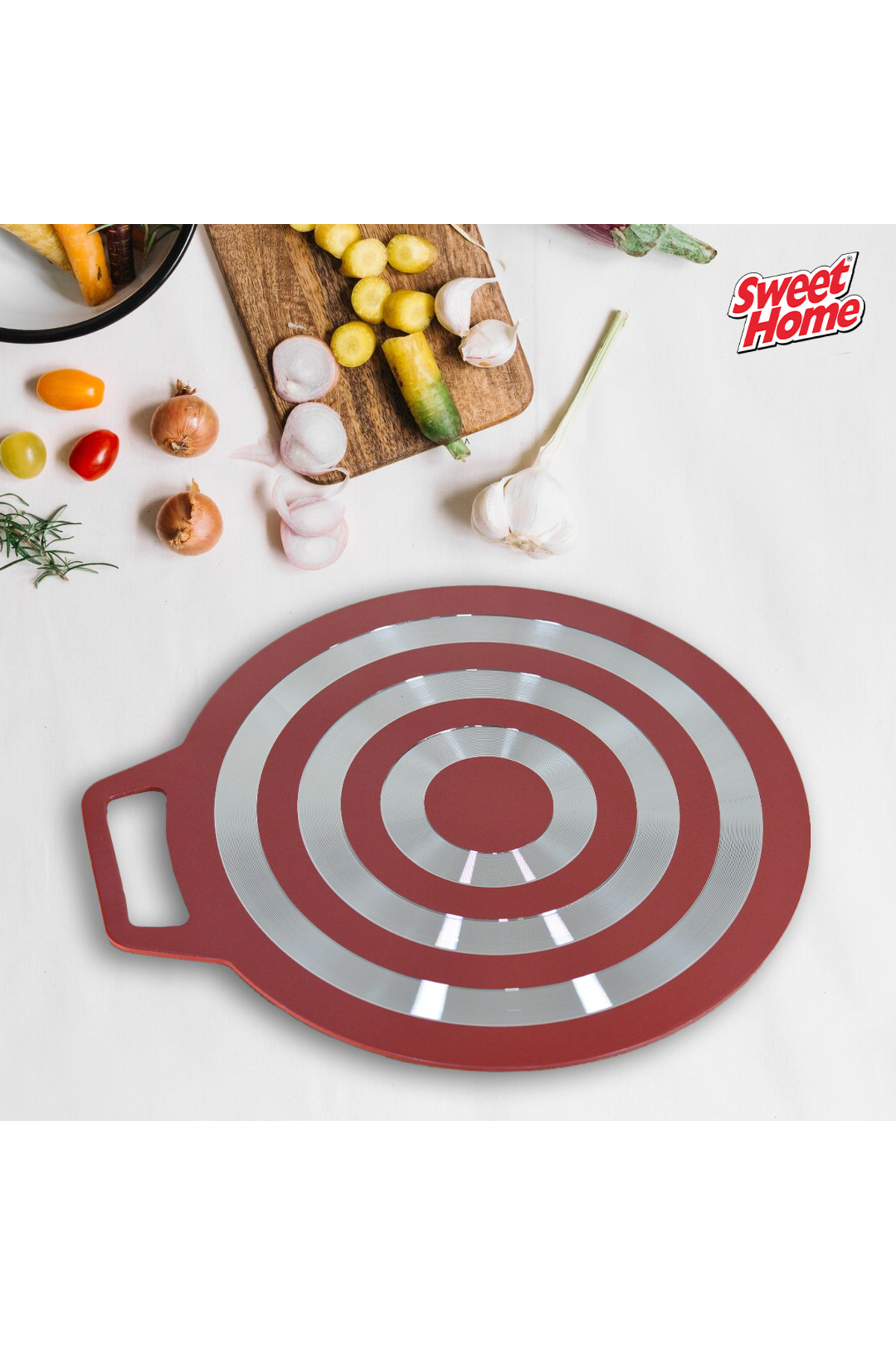 صينية كريب مسطحة غير لاصقة مقاس 35 سم، صينية ألومن...