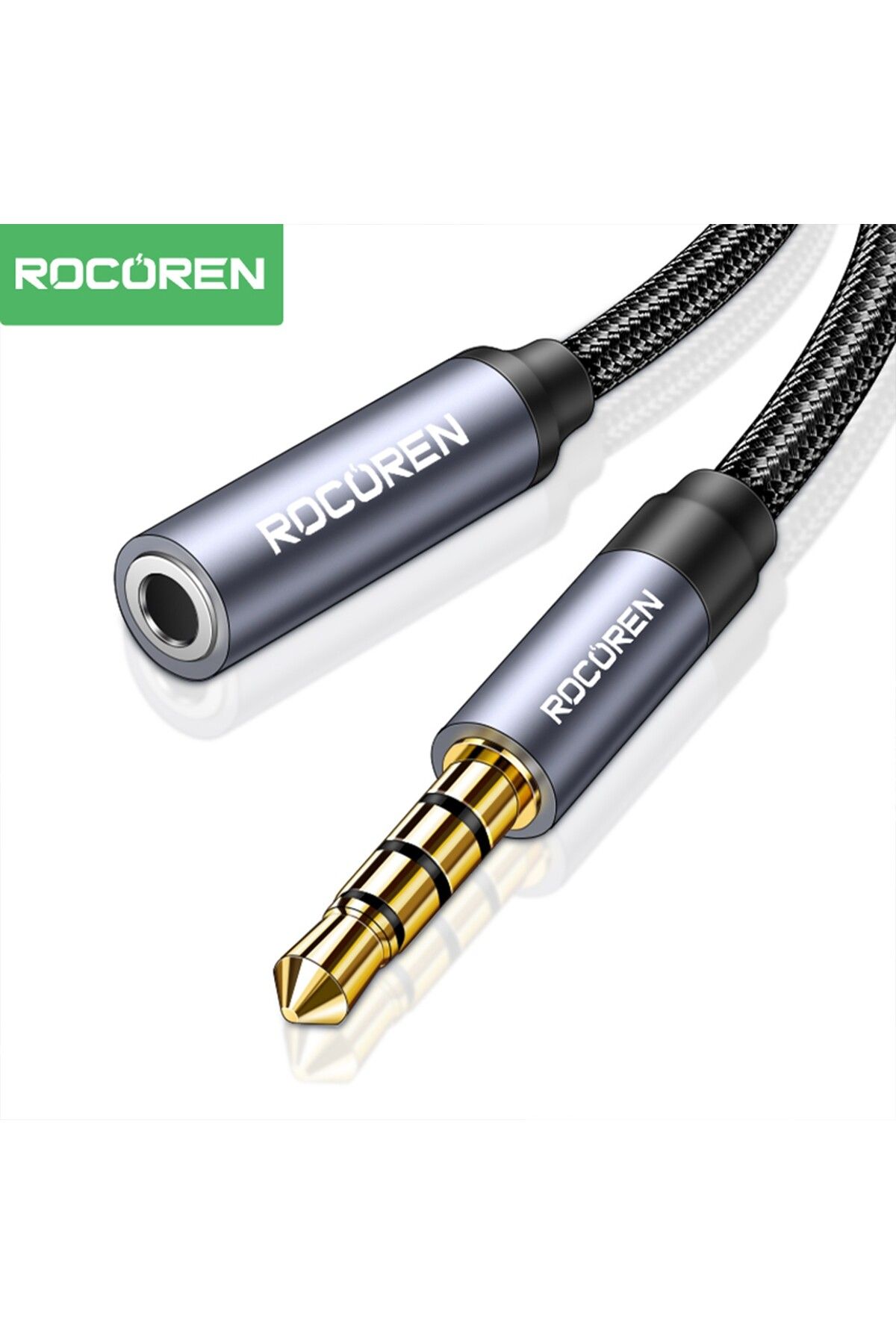 Rocoren 3.5mm Hi-Fi TRRS Jack Aux Ses Uzatma Kablosu 1 Metre