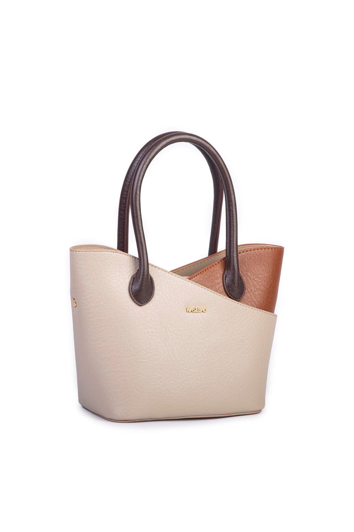 Nas Bag Kadın El ve Omuz Çantası Premium Seri Kum Taba Kahve Victoria