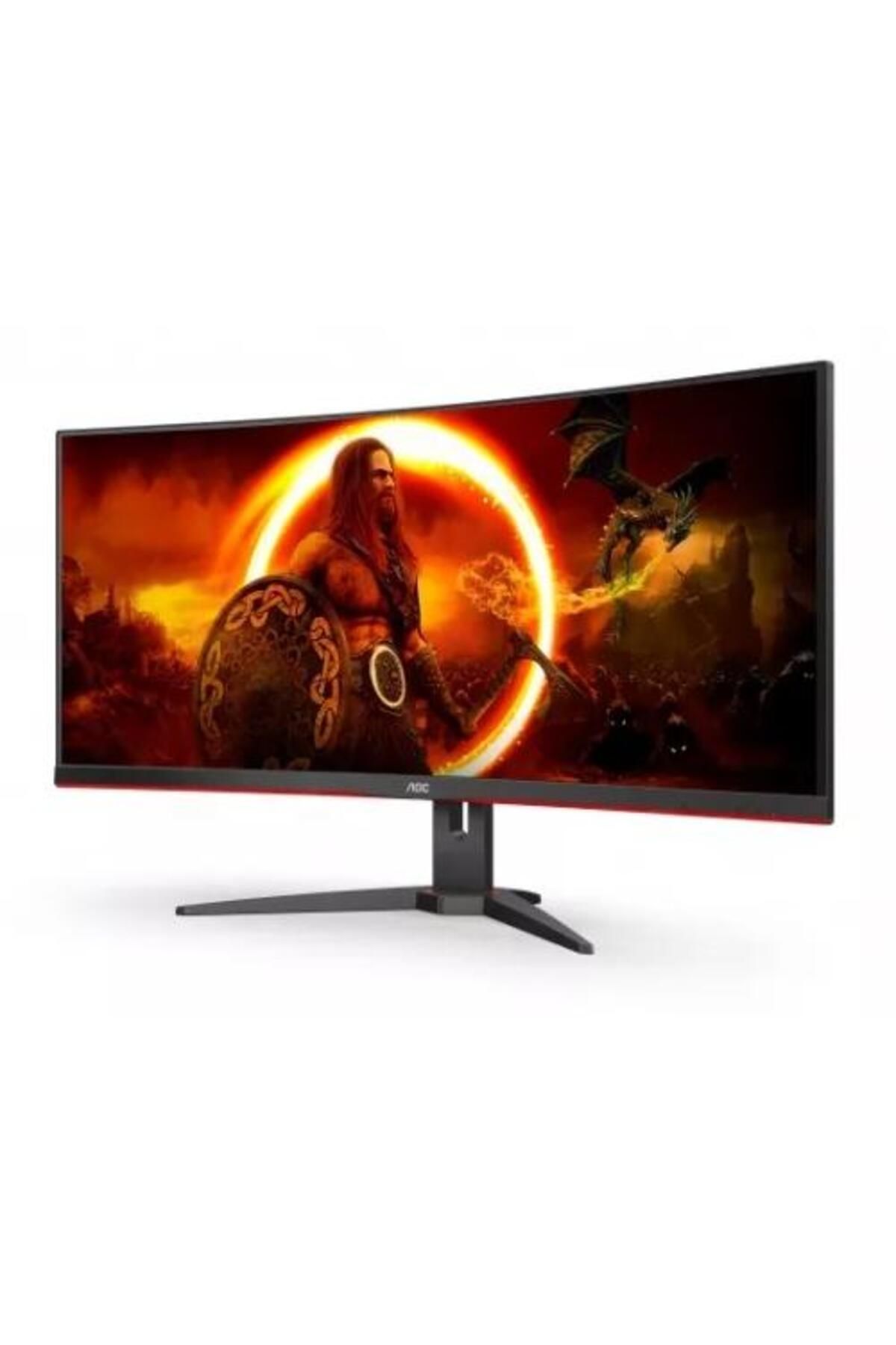 Aoc-34" Curved Gaming Monitor, UWQHD, 144Hz, 1ms, VA LED, HDMI/DP, Pivot, Black/Red 3
