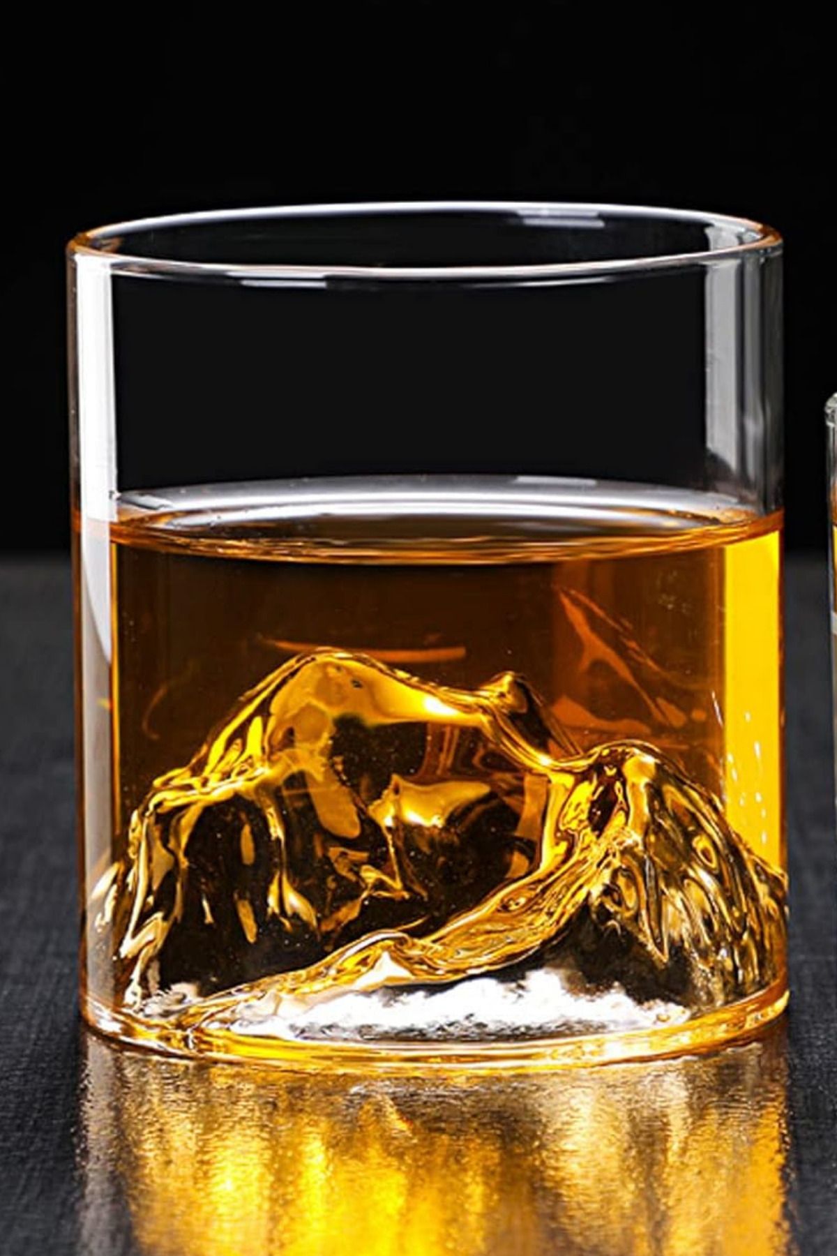 camart 3 Boyutlu Borosilikat Viski Bardağı 2li Set 320 ml