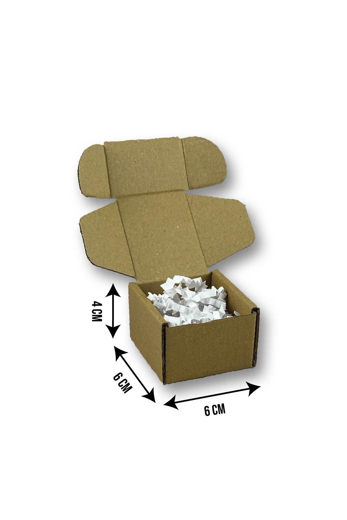 Home 6x6x4cm Kilitli Dayanıklı E-Ticaret Karton Kargo Kutusu 25 Adet