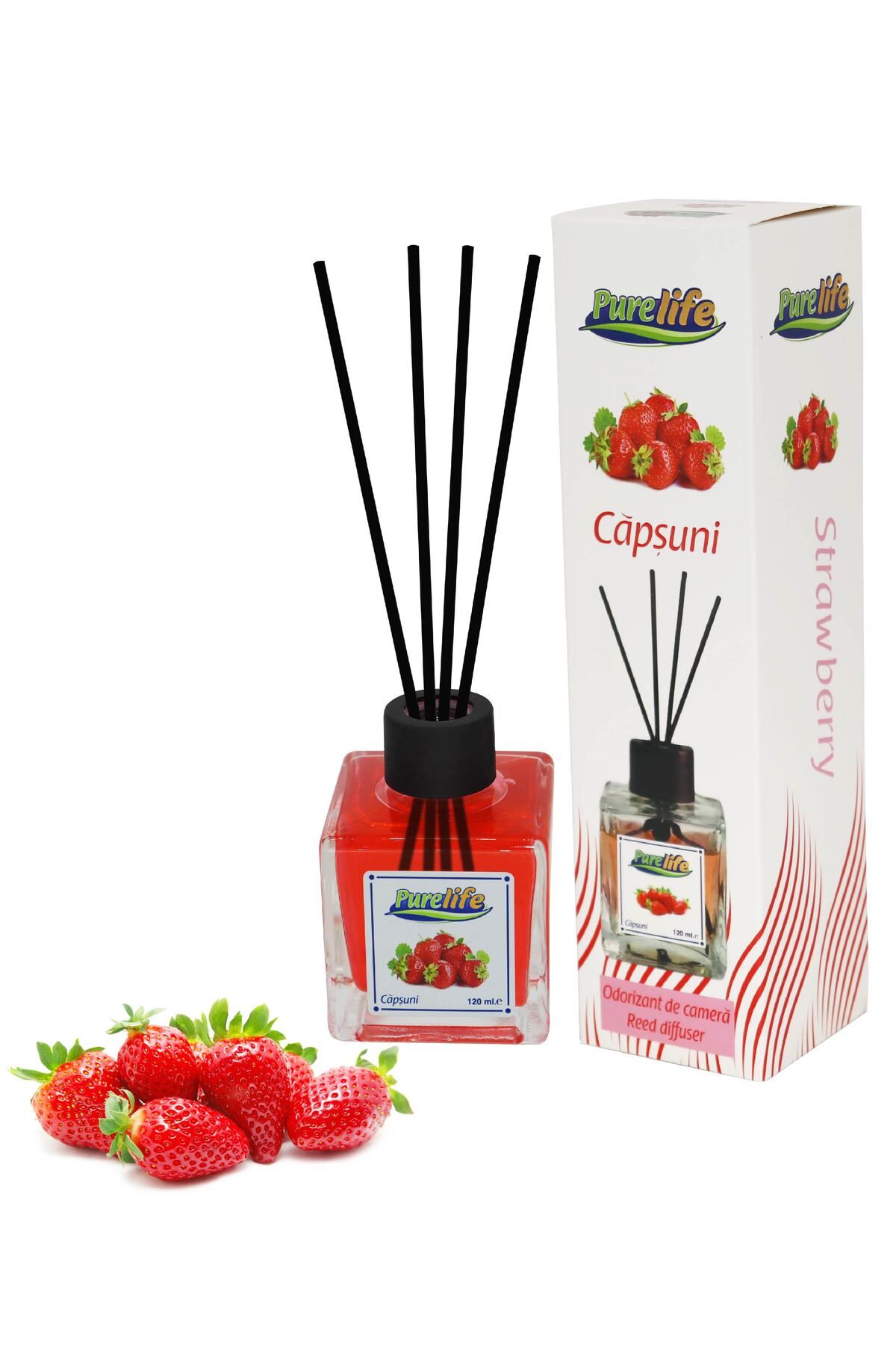 PureLife-Odorizant cameră 120ml – Set 6 Arome: Mango, Fructe, Orhidee, Căpșuni, Trandafir, Gumă 5