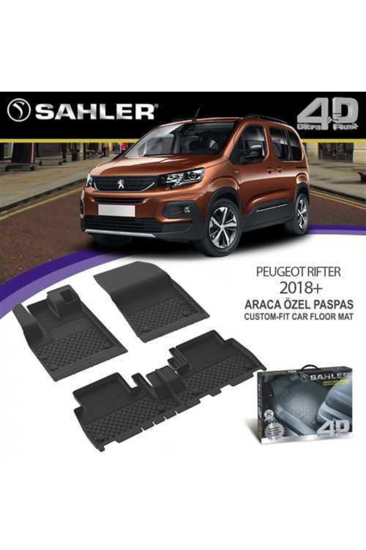ShopB 4D PASPAS HAVUZLU PEUGEOT RIFTER (2019+) 4 PRÇ SiYAH KUTULU