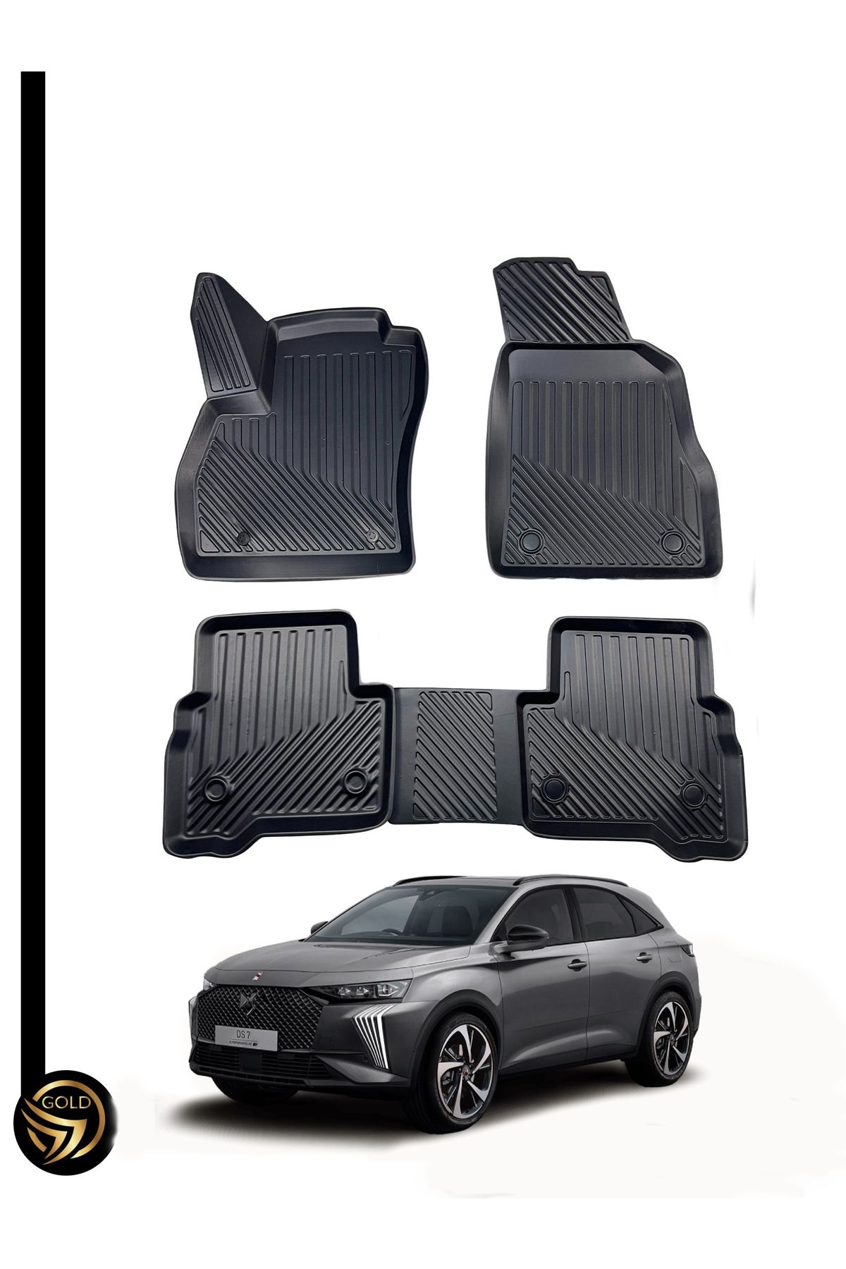 BLACK DS7 3D OTO PASPAS ARACA ÖZEL