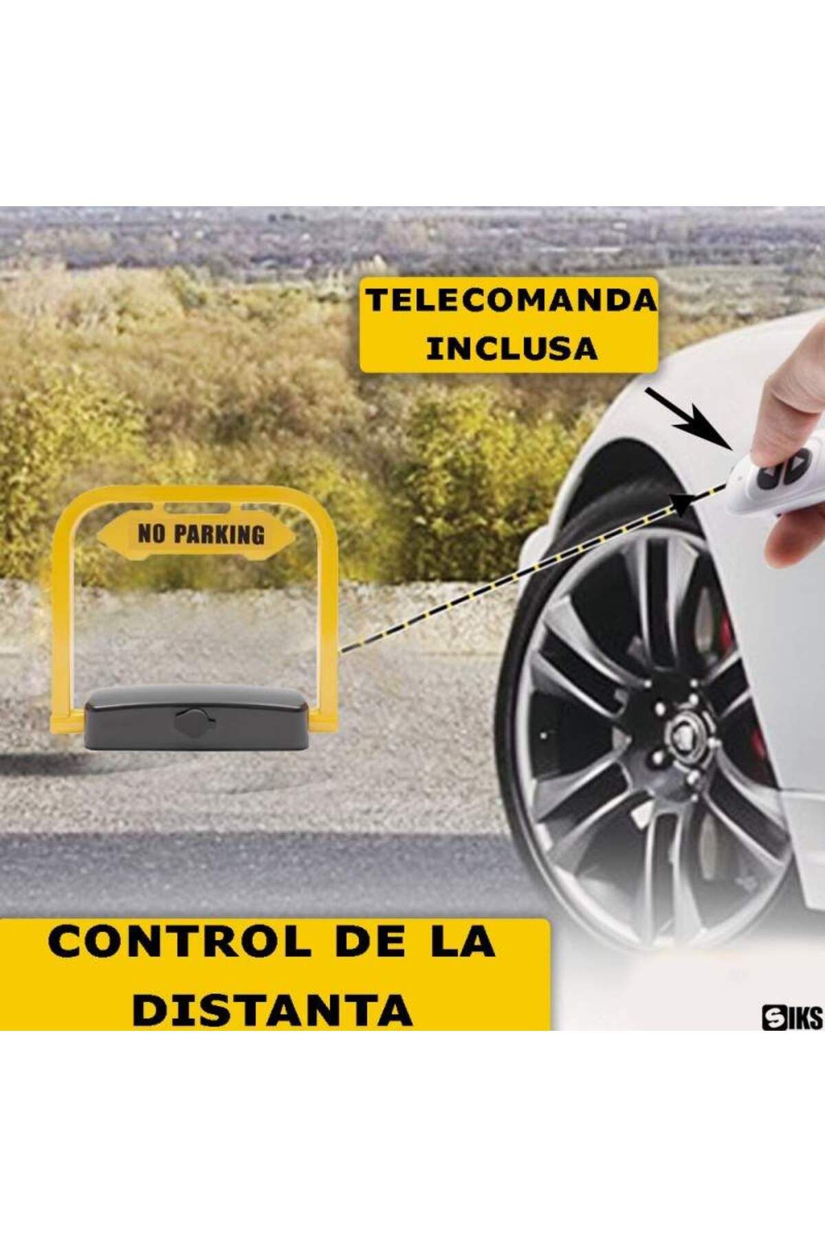 SIKS-Automatic Parking Blocker, Remote Control, Key & Remote Control Included, Rechargeable Battery 6