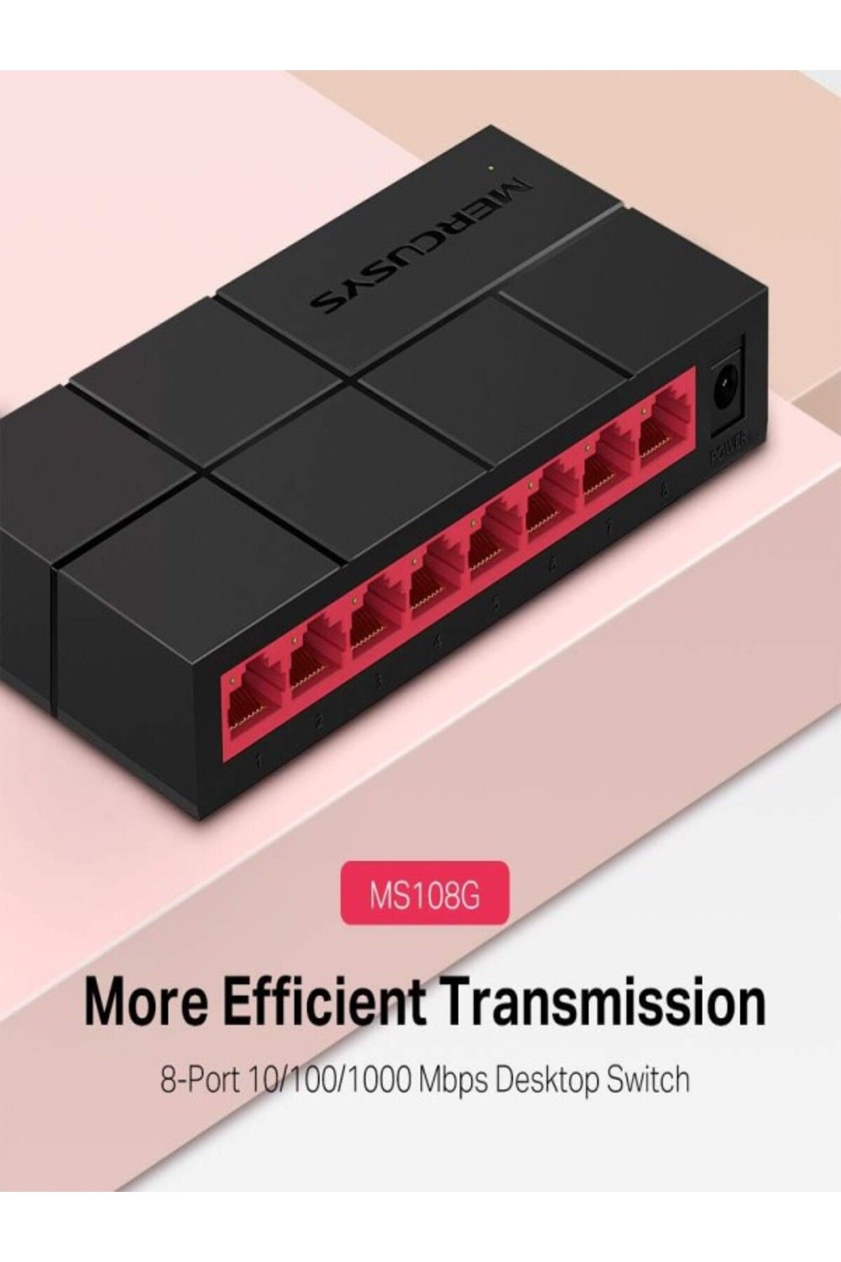 mercurys-MERCUSYS MS108G 8 Port Gigabit Network Switch, Gigabit Switch, Ethernet Splitter, 4
