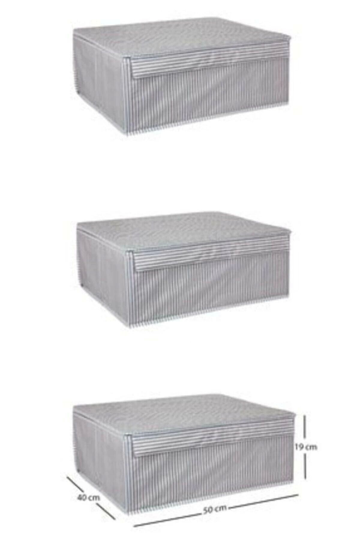 Modafiks Baza Altı Boy Çok Amaçlı Düzenleyici Kutu Organizer Cırt Cırtlı Hurç 19cm X 40cm X 50cm (5 Adet)