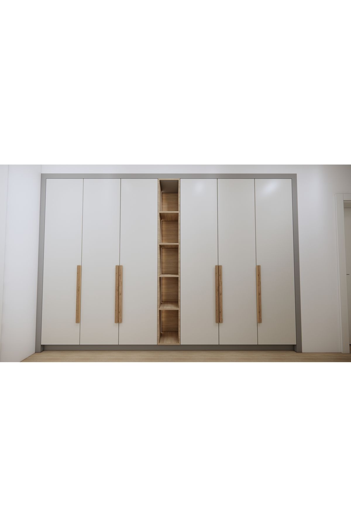 HSM Design VENEDİK 100 cm Ahşap Desenli Mobilya Dolap Çekmece MDF Kulp