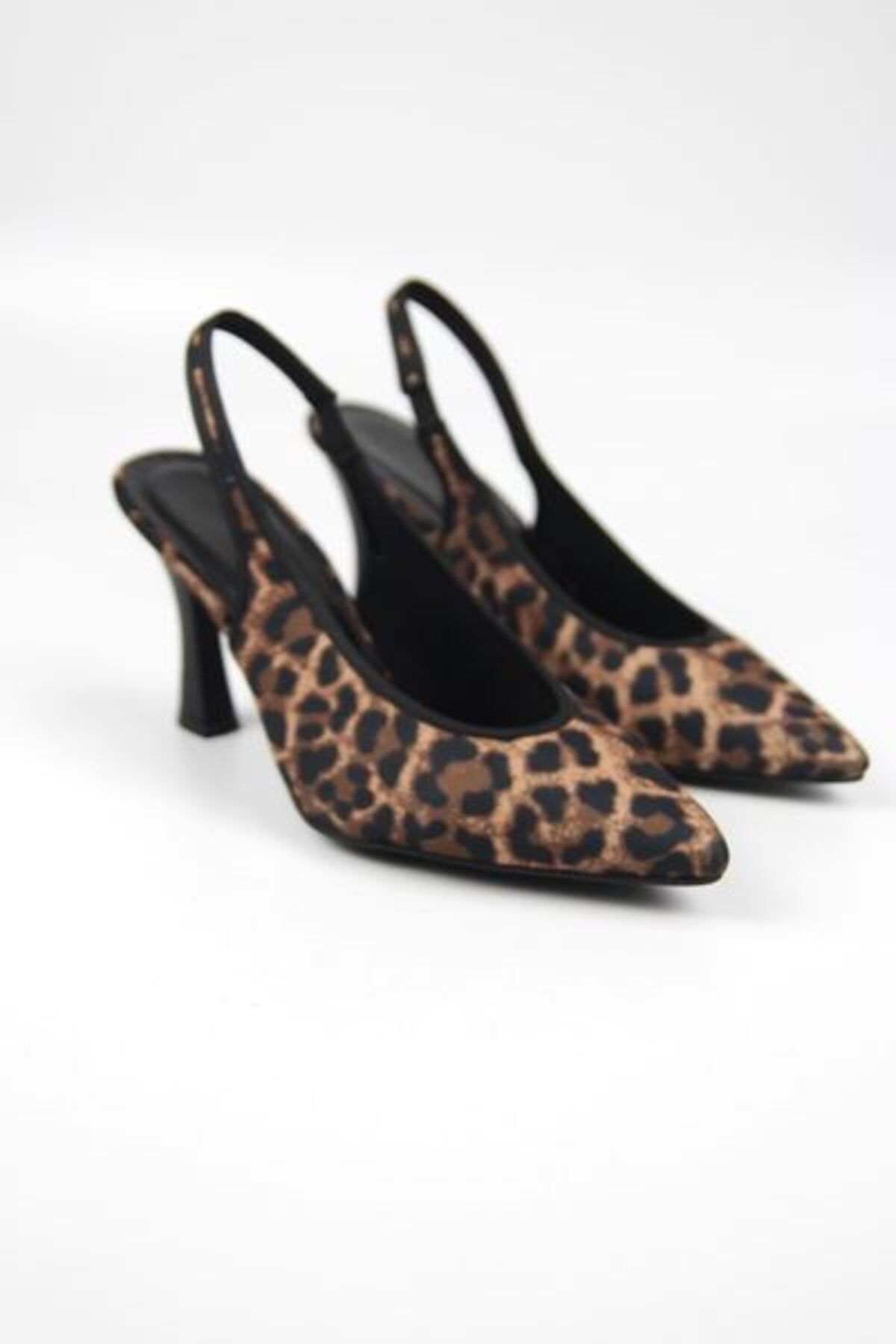 Gökhan Talay Texass Leopar Desenli Orta Topuklu (8 cm) Topuklu Ayakkabı