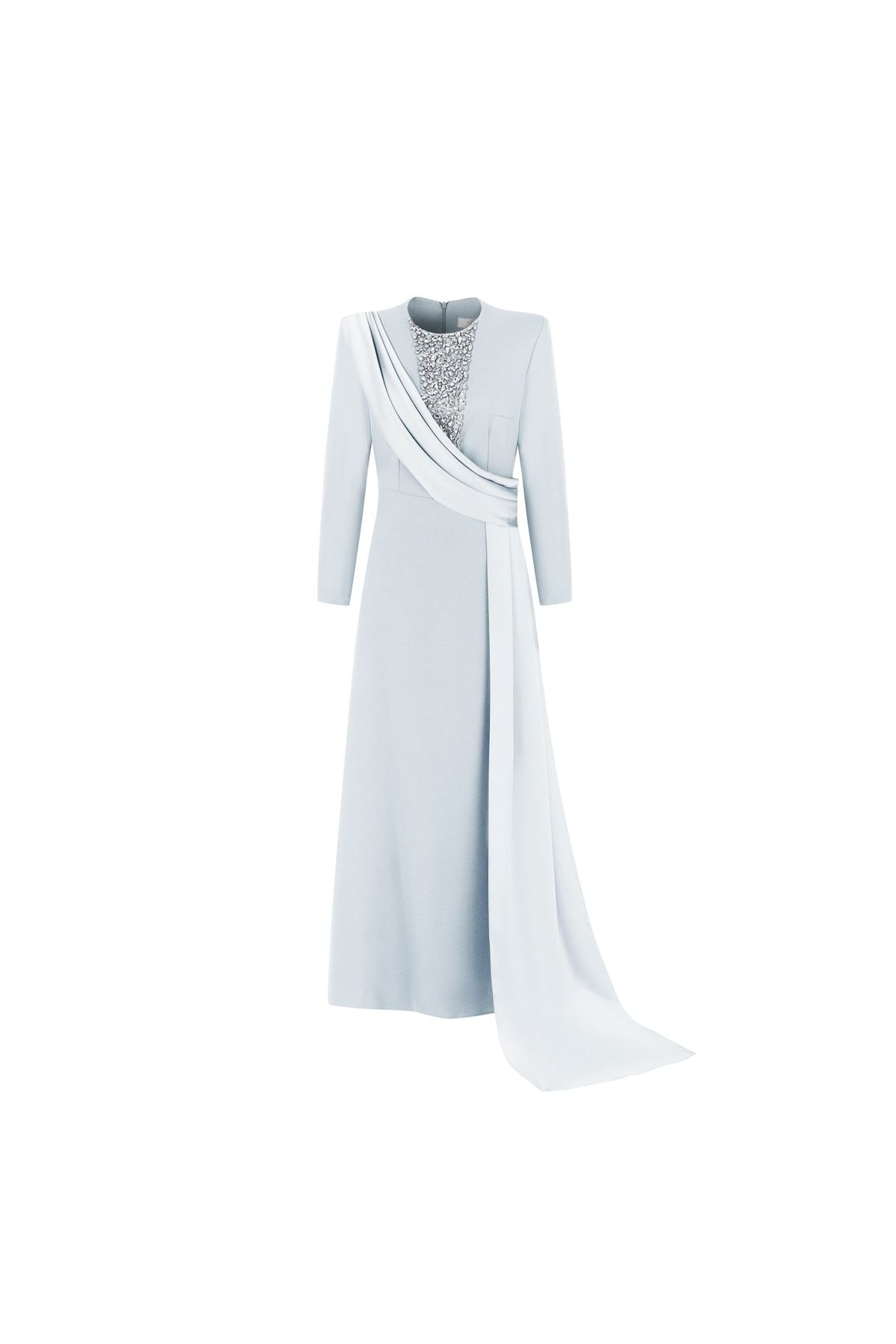 senna YENİ SENNA DESİGN KADIN QUEEN SAPHIRE DRESS ELBİSE 3029S23