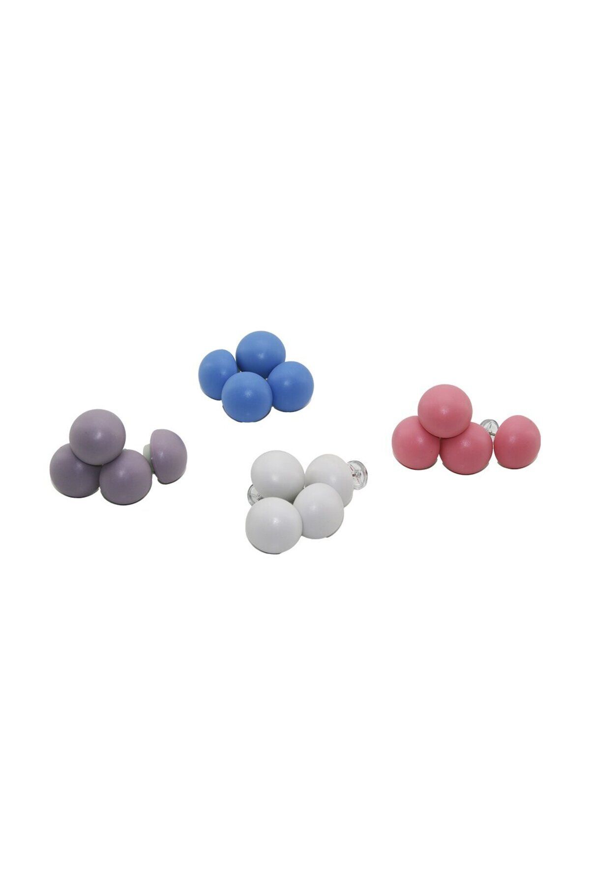 Zayla 4PCS - SADE PLASTİK MANTAR İĞNE PLASTİK UÇLU YORGAN KLİPSİ NEVRESİM TUTUCU (5165)
