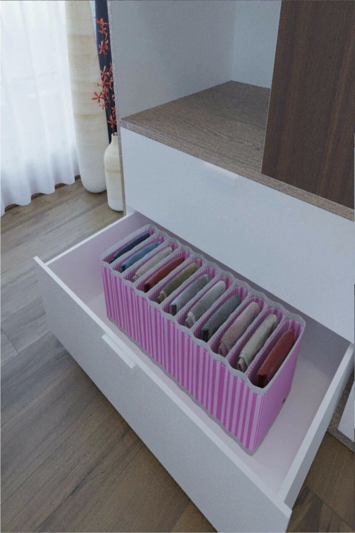 Modafiks 11 Bölmeli Dolap Ve Çekmece Içi Düzenleyici Akordiyon Organizer M-00500 (6 Adet)