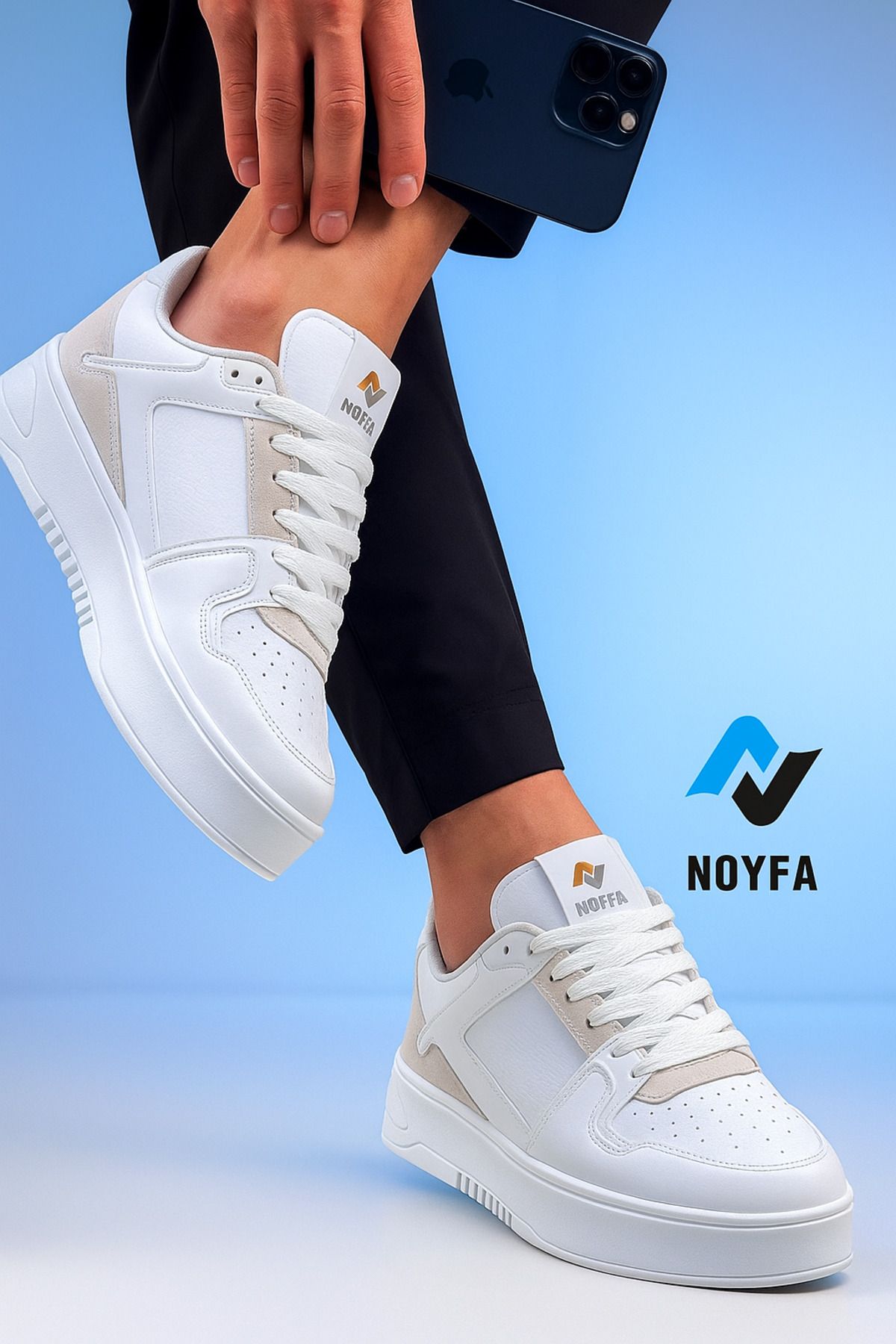 Noyfa erkek spor ayakkabısı düz taban ayakkabı erkek spor ayakkabısı sneaker