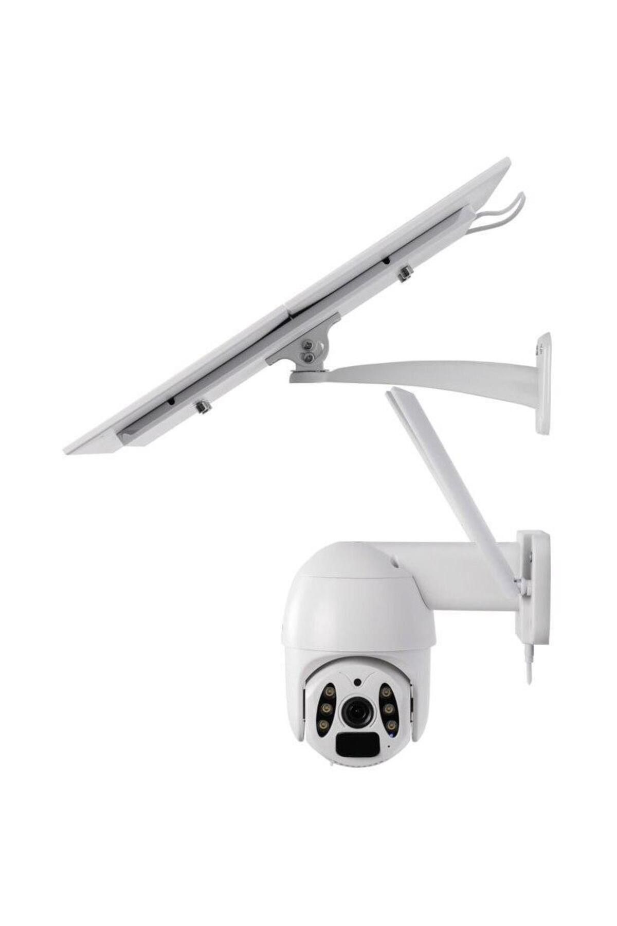 TELLUR-Cameră solară inteligentă WiFi 3MP 2K UHD, Pan/Tilt, Detecție mișcare PIR, Viziune nocturnă color 3