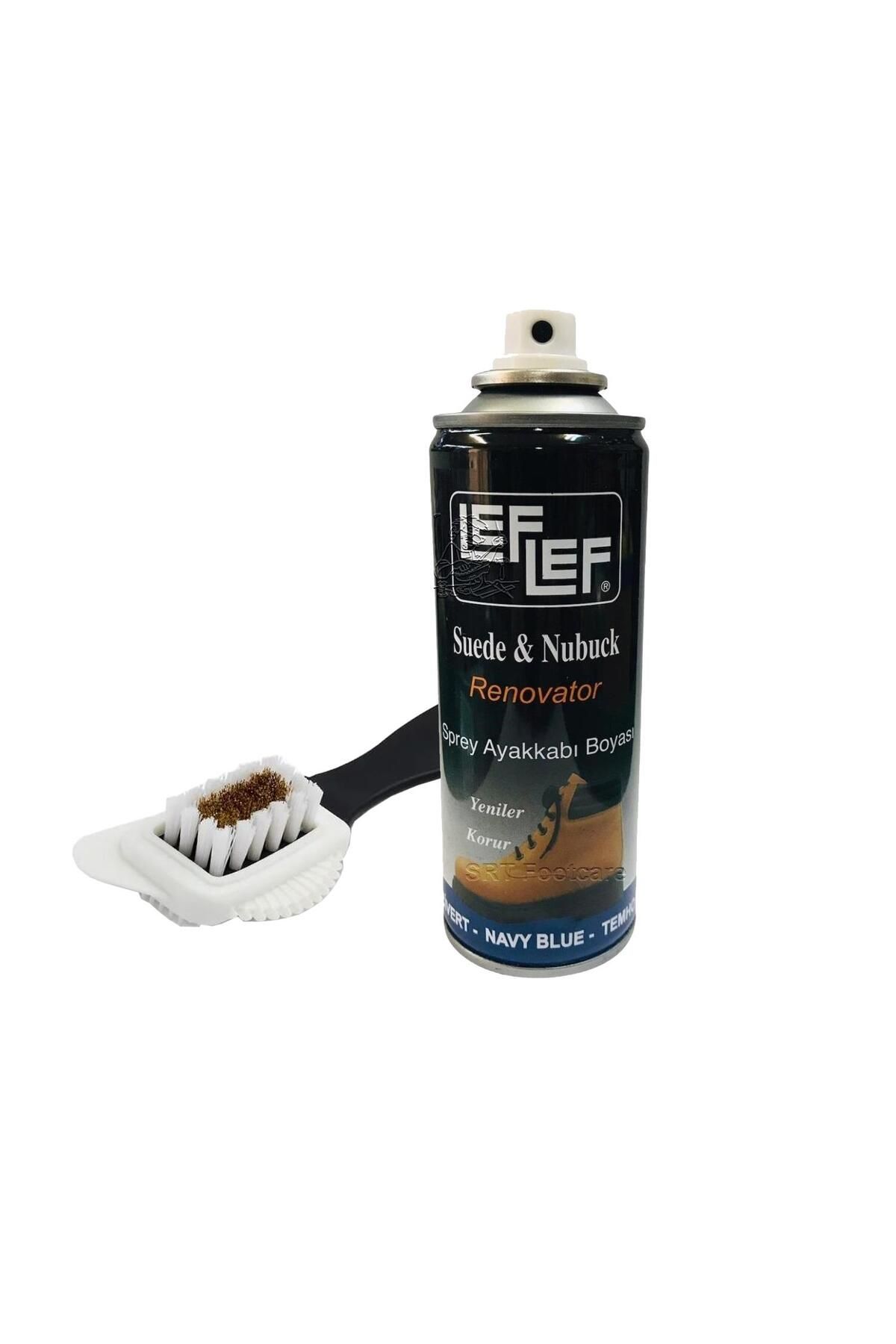 Nuri Leflef Leflef Süet, Nubuk Sprey Boya 4 Yönlü Süet Nubuk Fırçası Lacivert