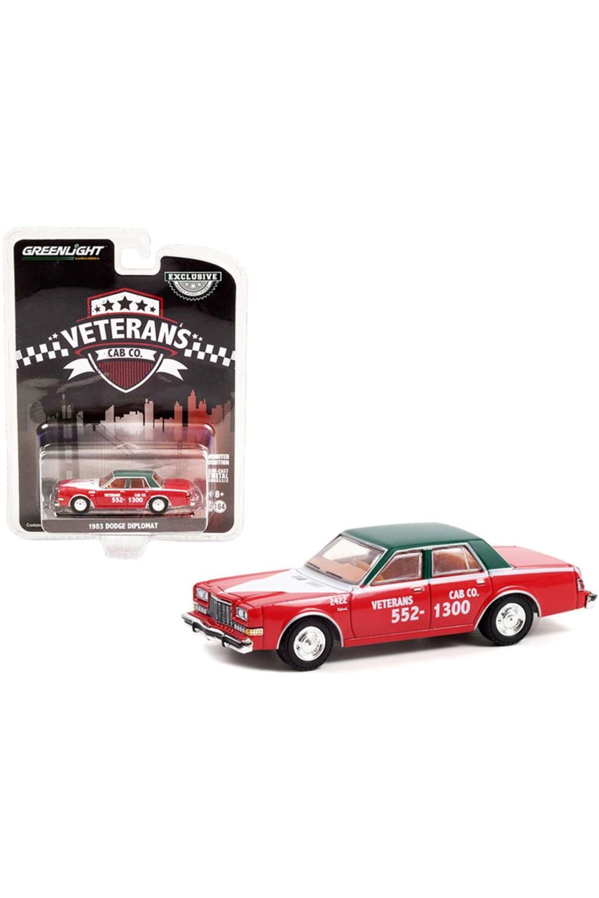 Greenlight 1983 Dodge Diplomat Red and White with Matt Green Top 1/64 Model Araba