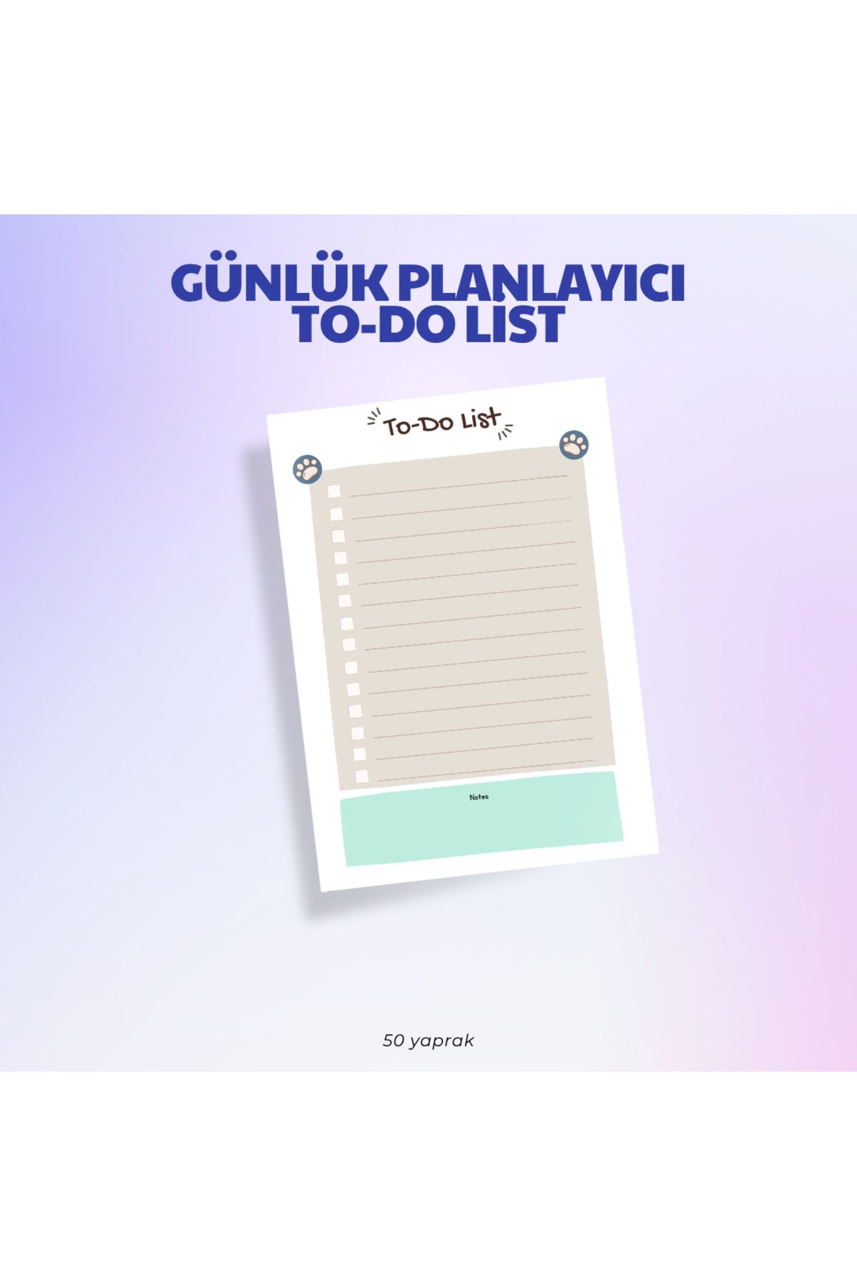 Nthouse Notehouse A5 To Do List Bloknot | 50 Yaprak Günlük Planlayıcı Not Defteri
