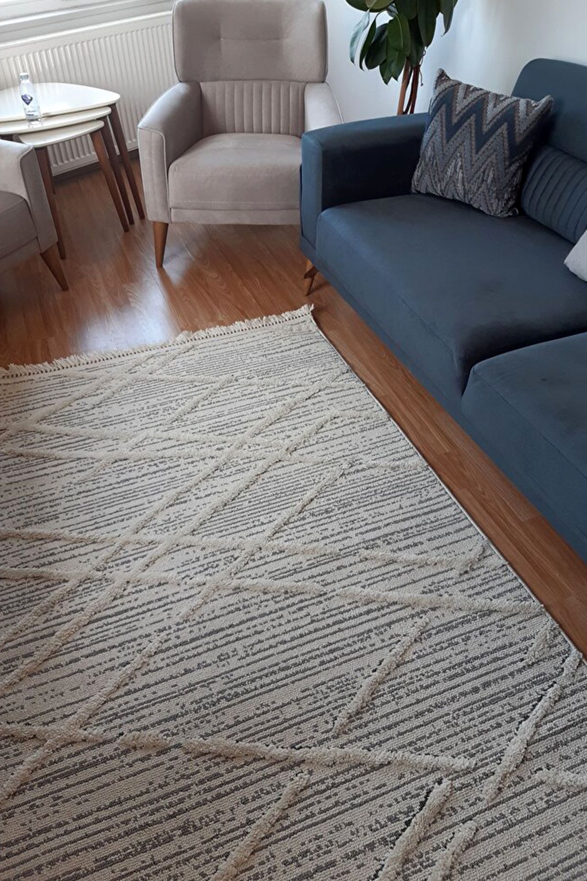 Has Halı Nuvia 2204 Gri - Salon, Koridor (Yolluk), Mutfak, Antre, Yatak ve Oturma Odası Halısı