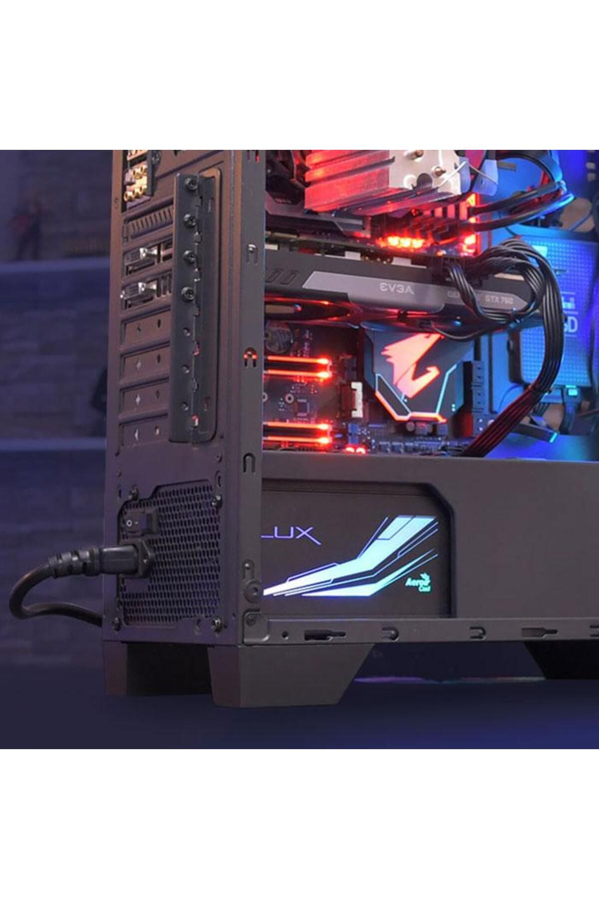 AEROCOOL-Sursa Aerocool Lux 750M, Modulara, Iluminre RGB, 80+ Bronze, 750W (Negru) 5